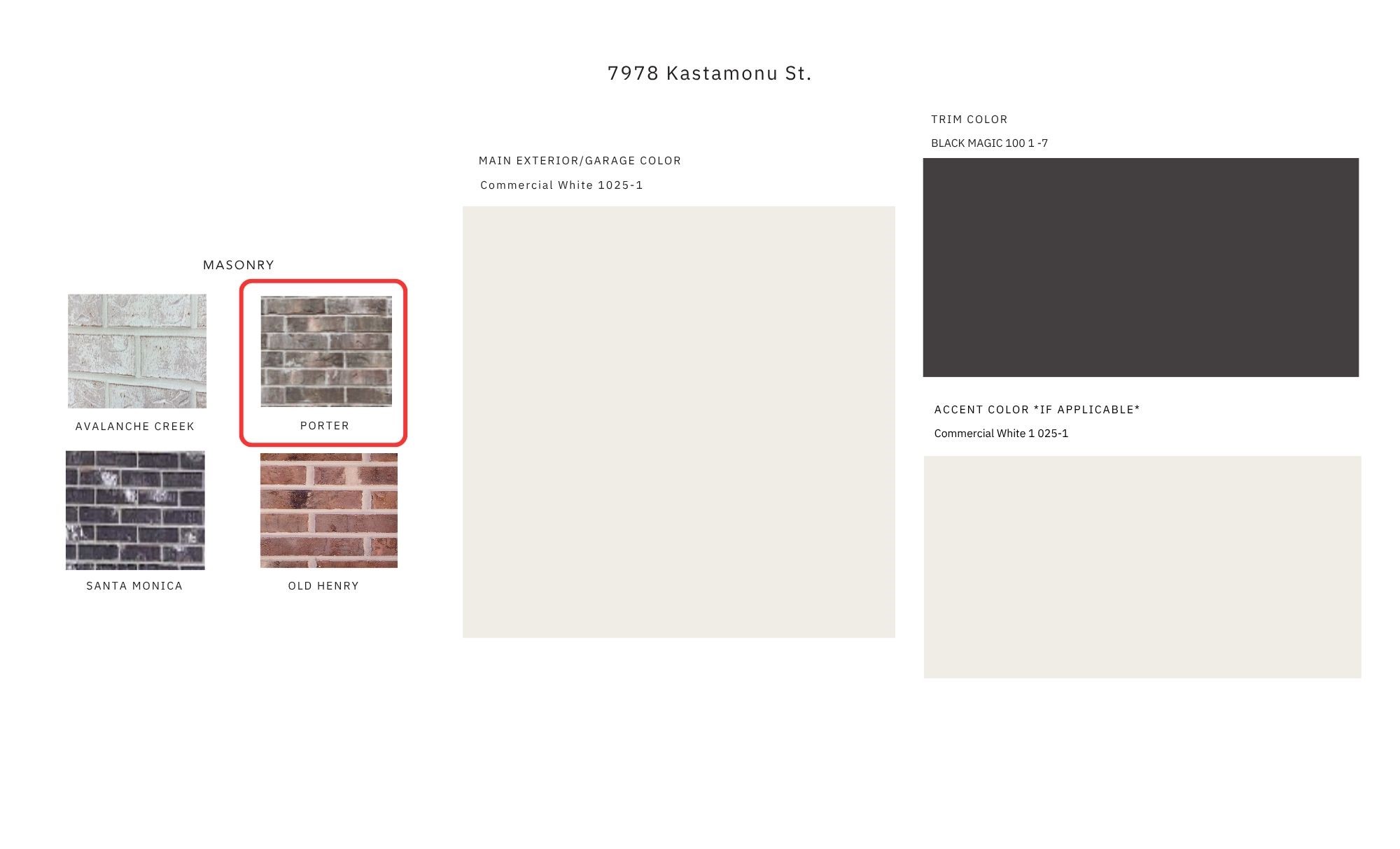 Exterior Selections