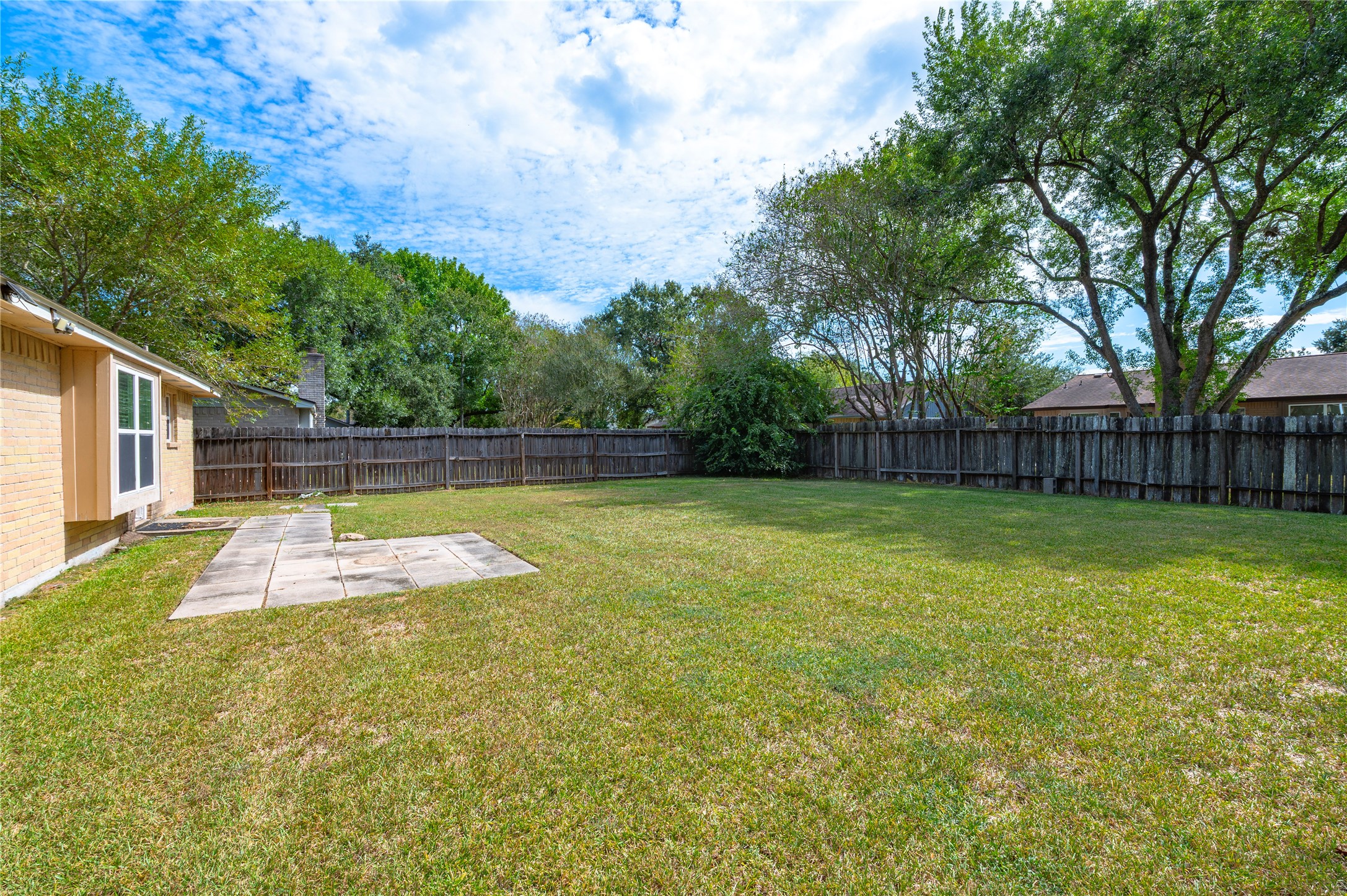 Another view of the large backyard.