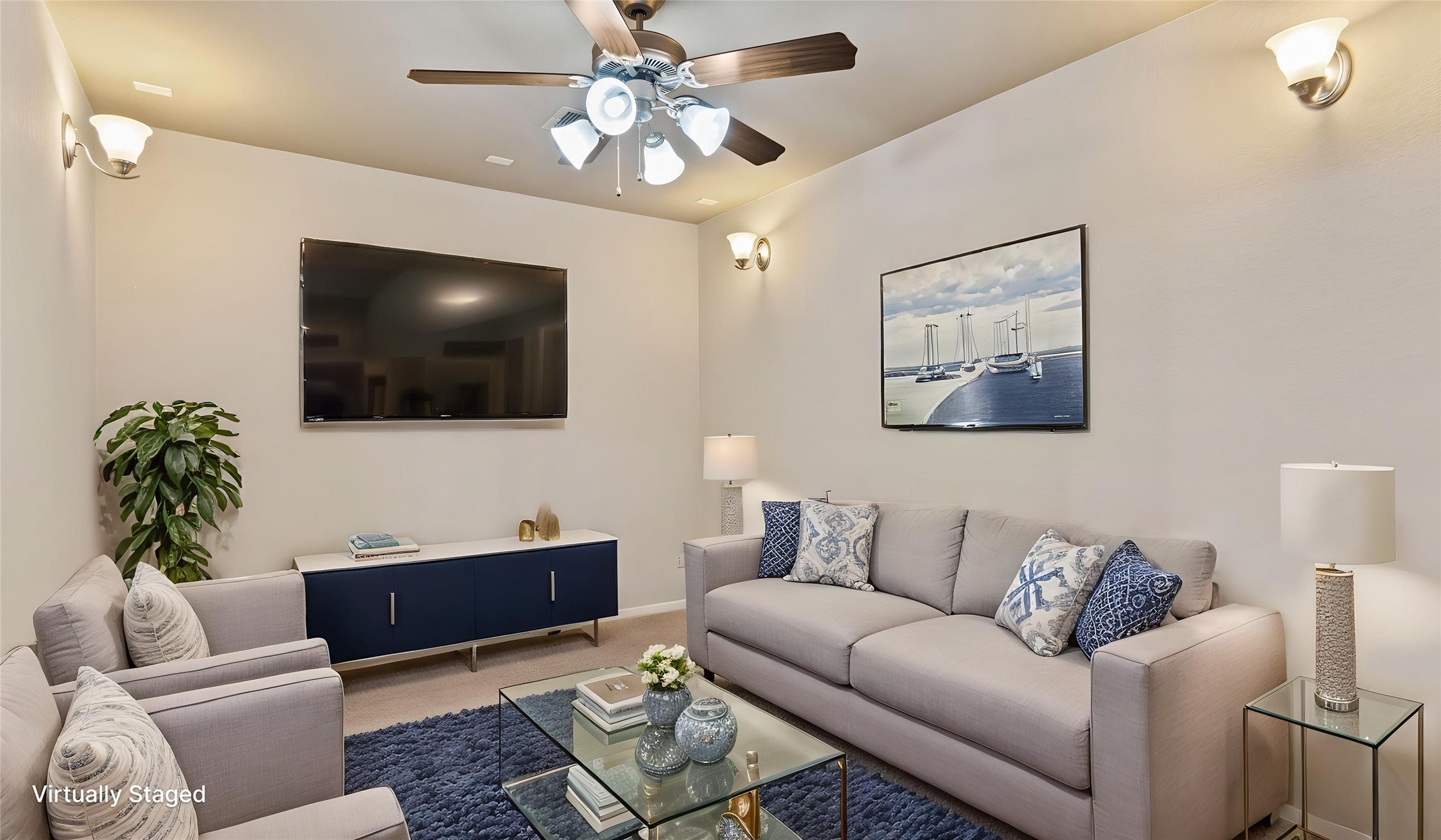 What a great idea on how you might want to decorate this media room!