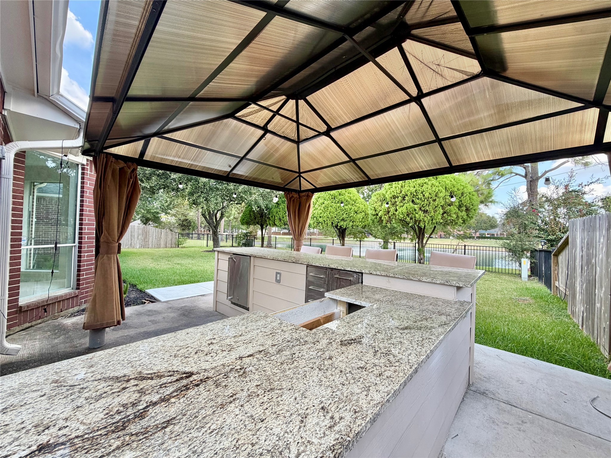 Note: new outdoor grill top was  installed after photo was taken