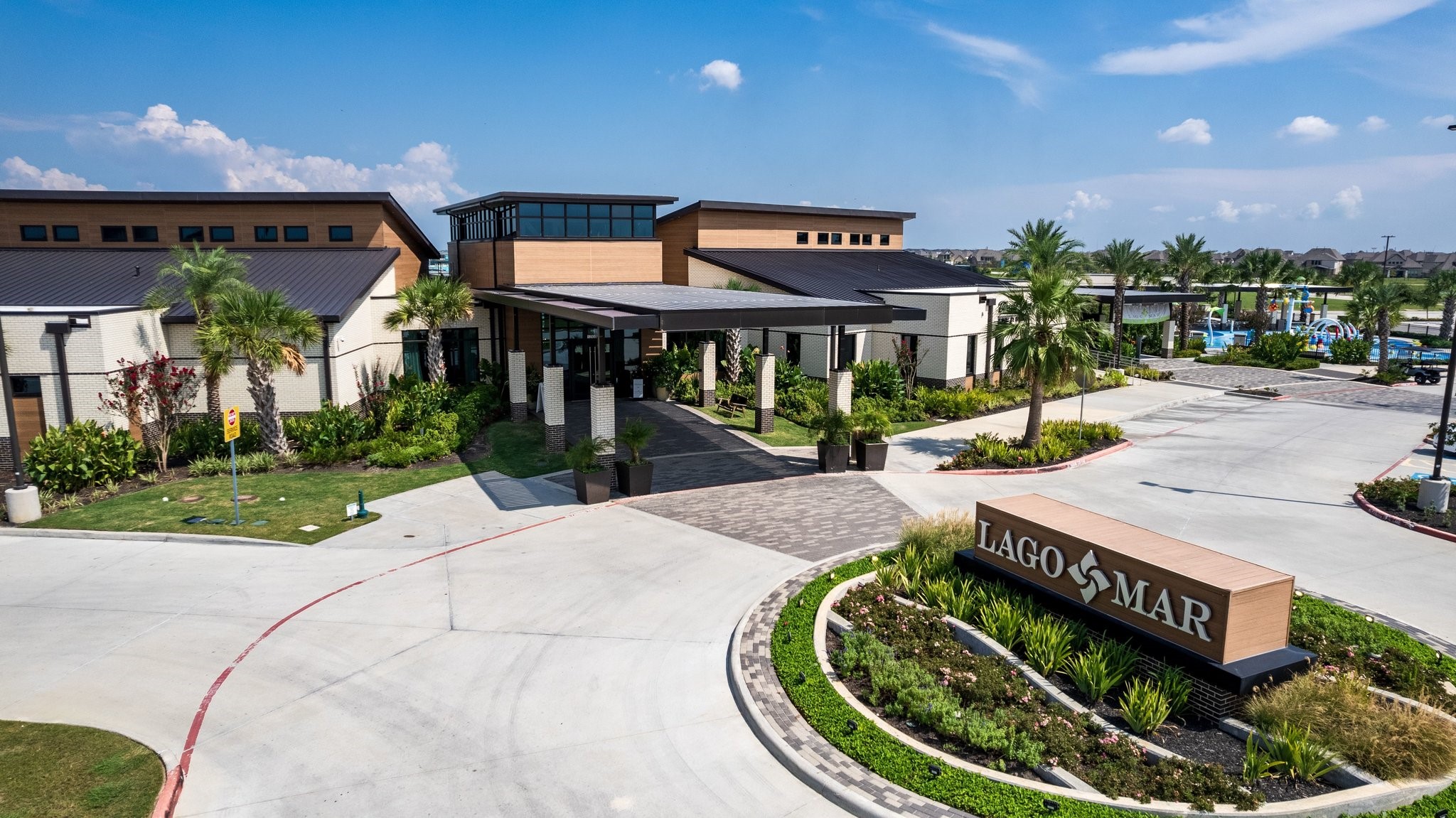 The Lago Mar clubhouse serves as the hub for community gatherings, recreation, dining, and resort-style amenities.