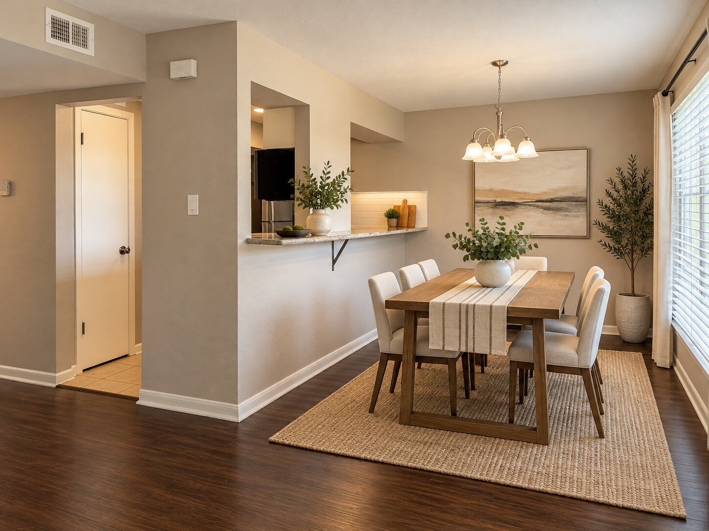 Dining area - virtually staged