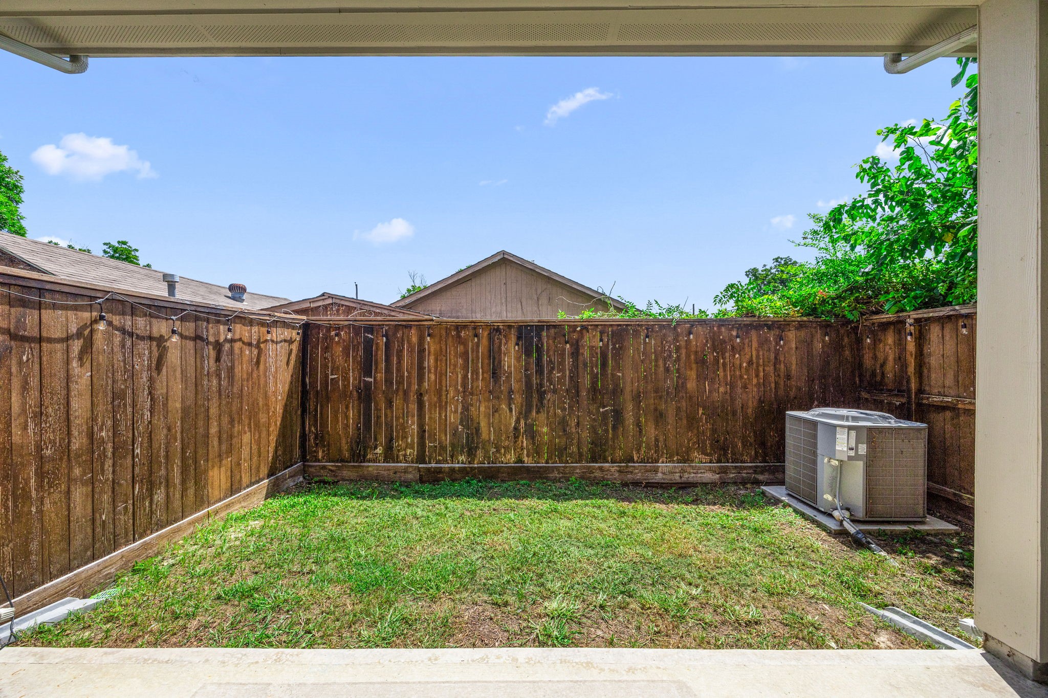 Plenty of space for Fido or the kiddos to enjoy some green space in your fenced backyard.