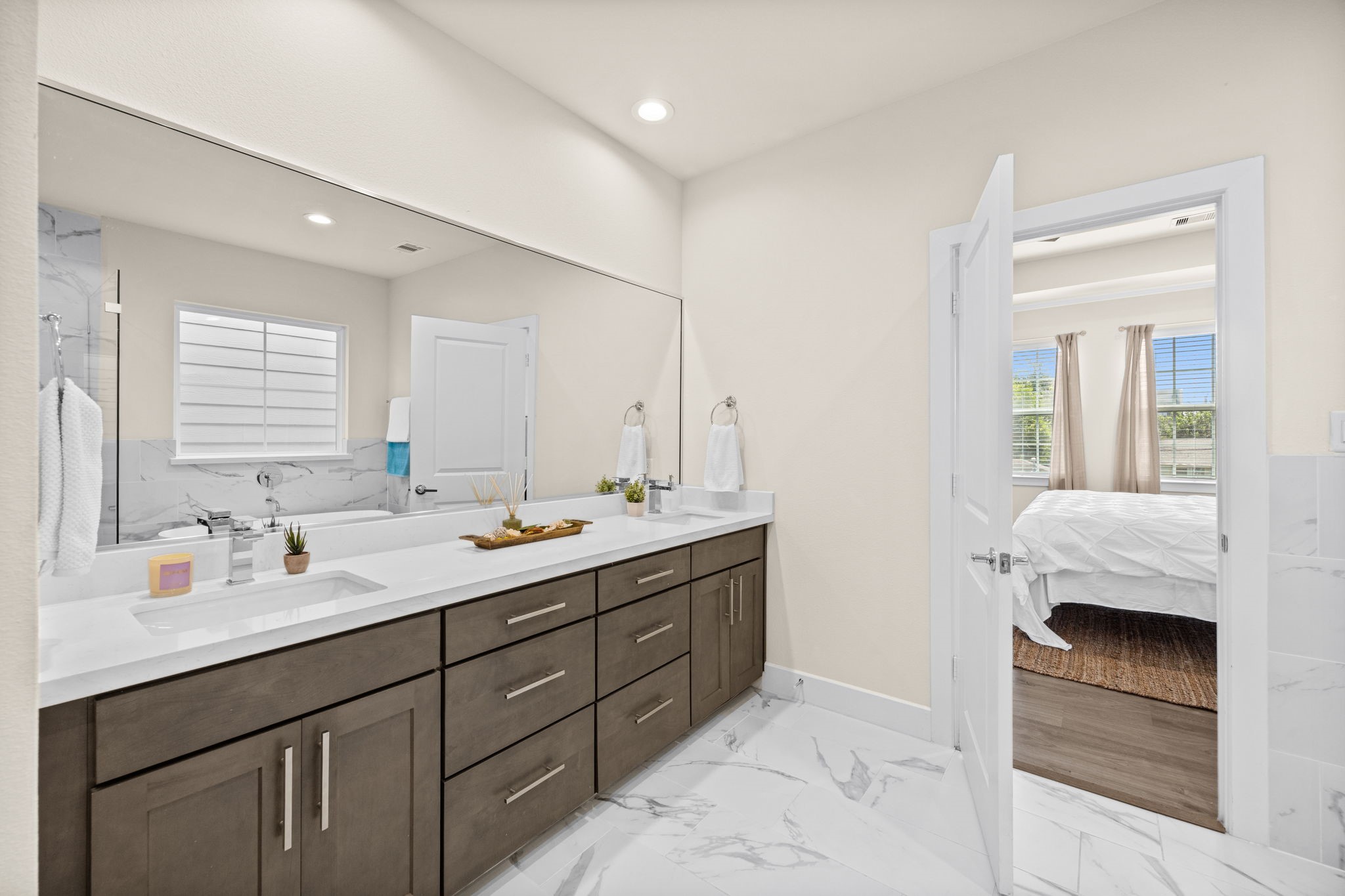 Primary bathroom, alternate view.