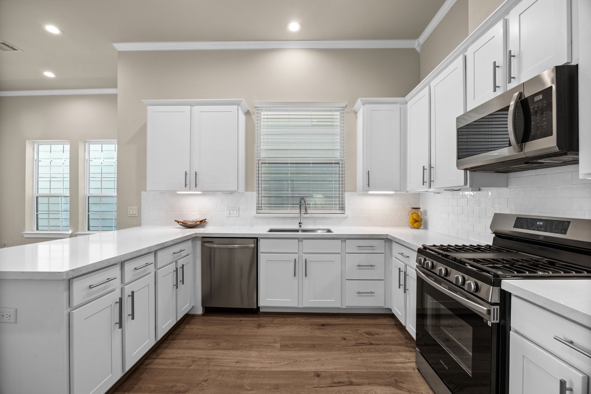 Plenty of countertop space.