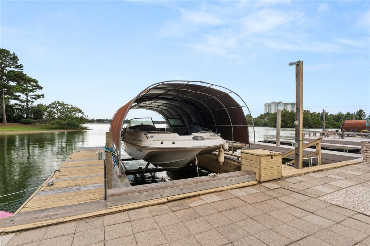 Boat slip and jetski lifts included