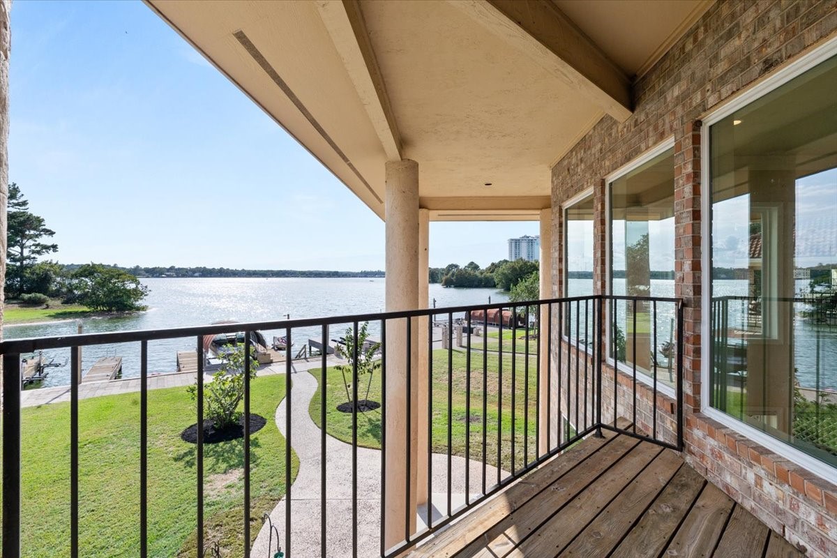 Covered deck to drink your money coffee with a view