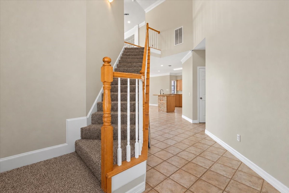 Stairs at front of home