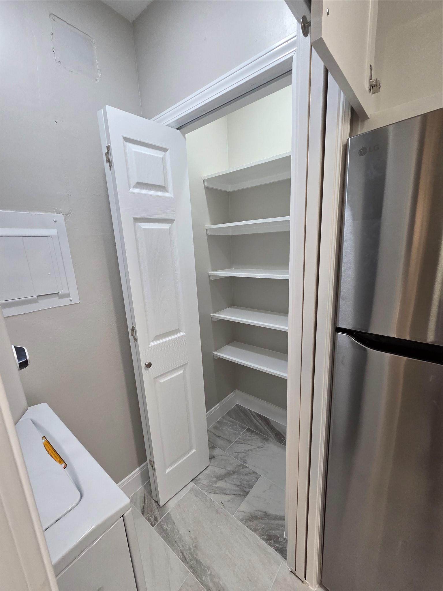 View of pantry open