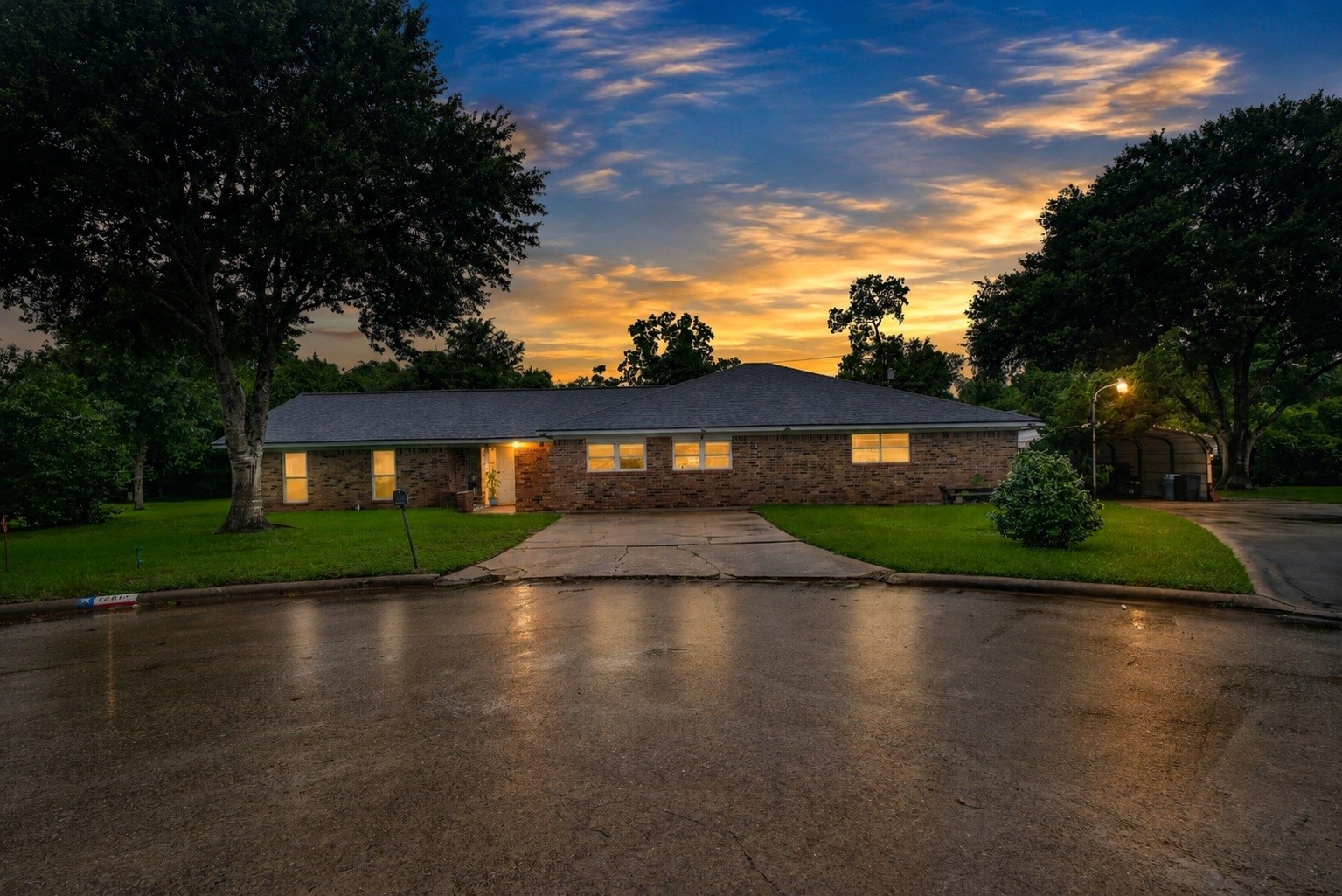 Evening Front Elevation Evening Front Elevation
