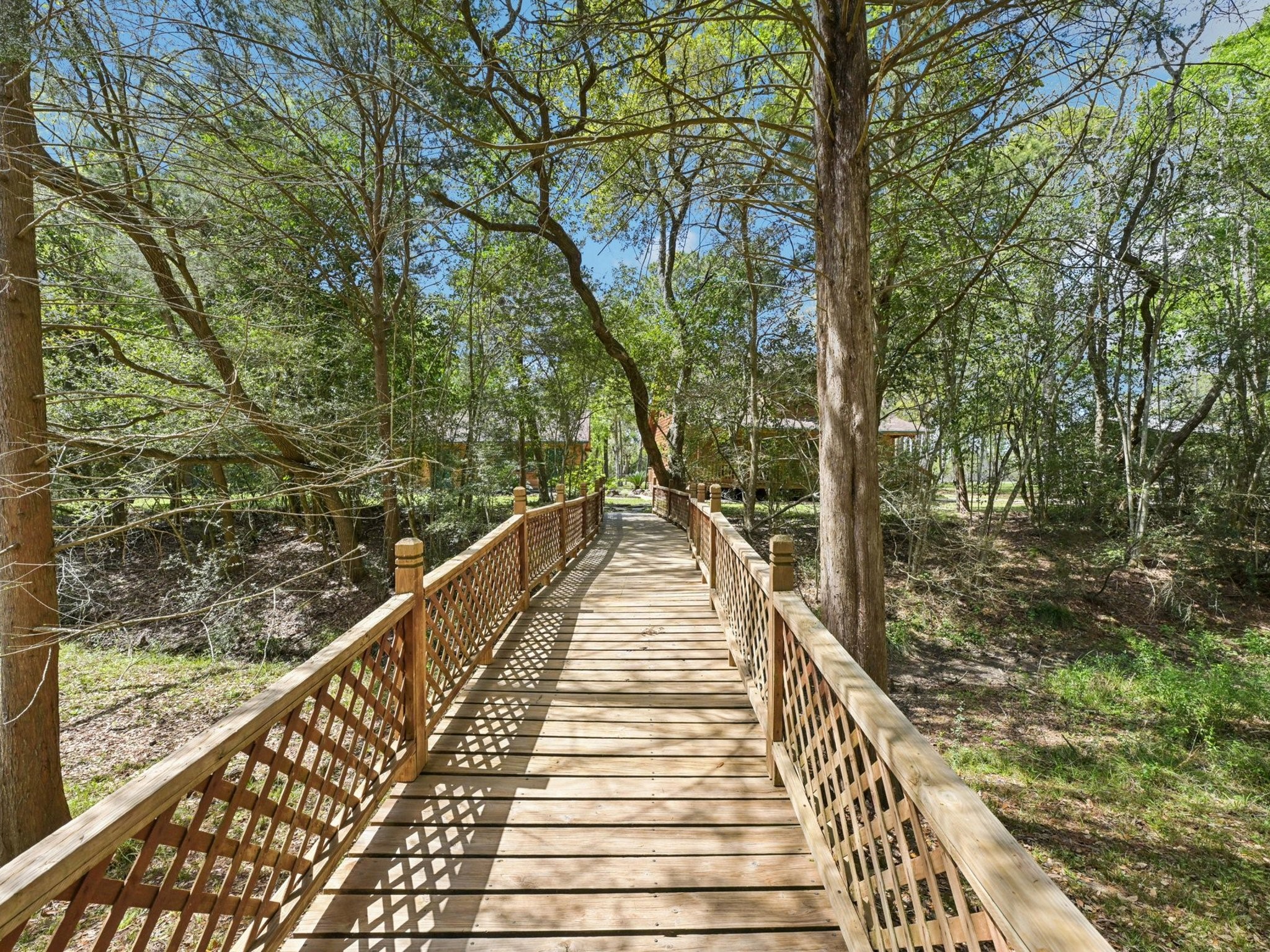 The bridge that crosses the ravine. So park-like!