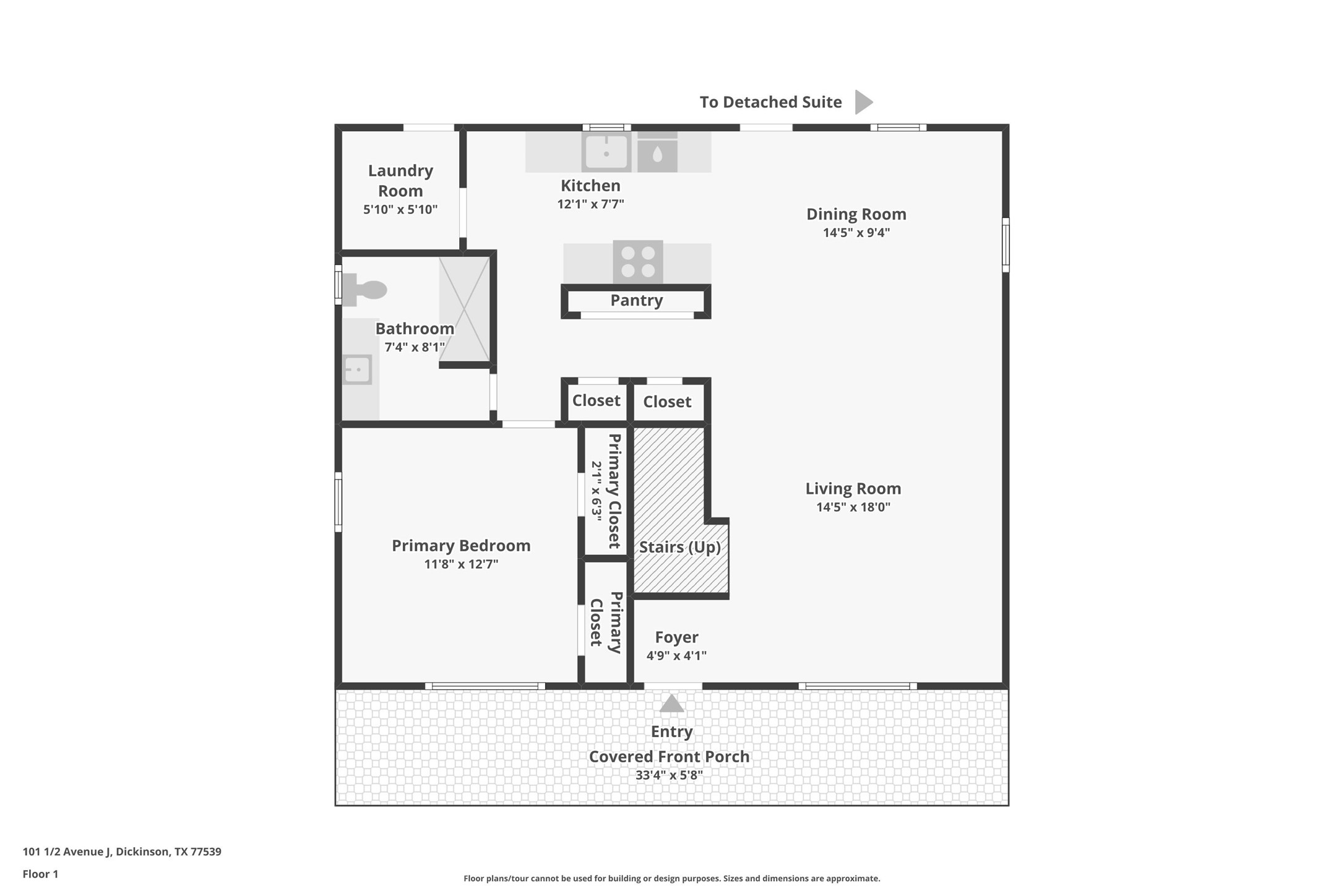 Floor plan of the 1st floor.