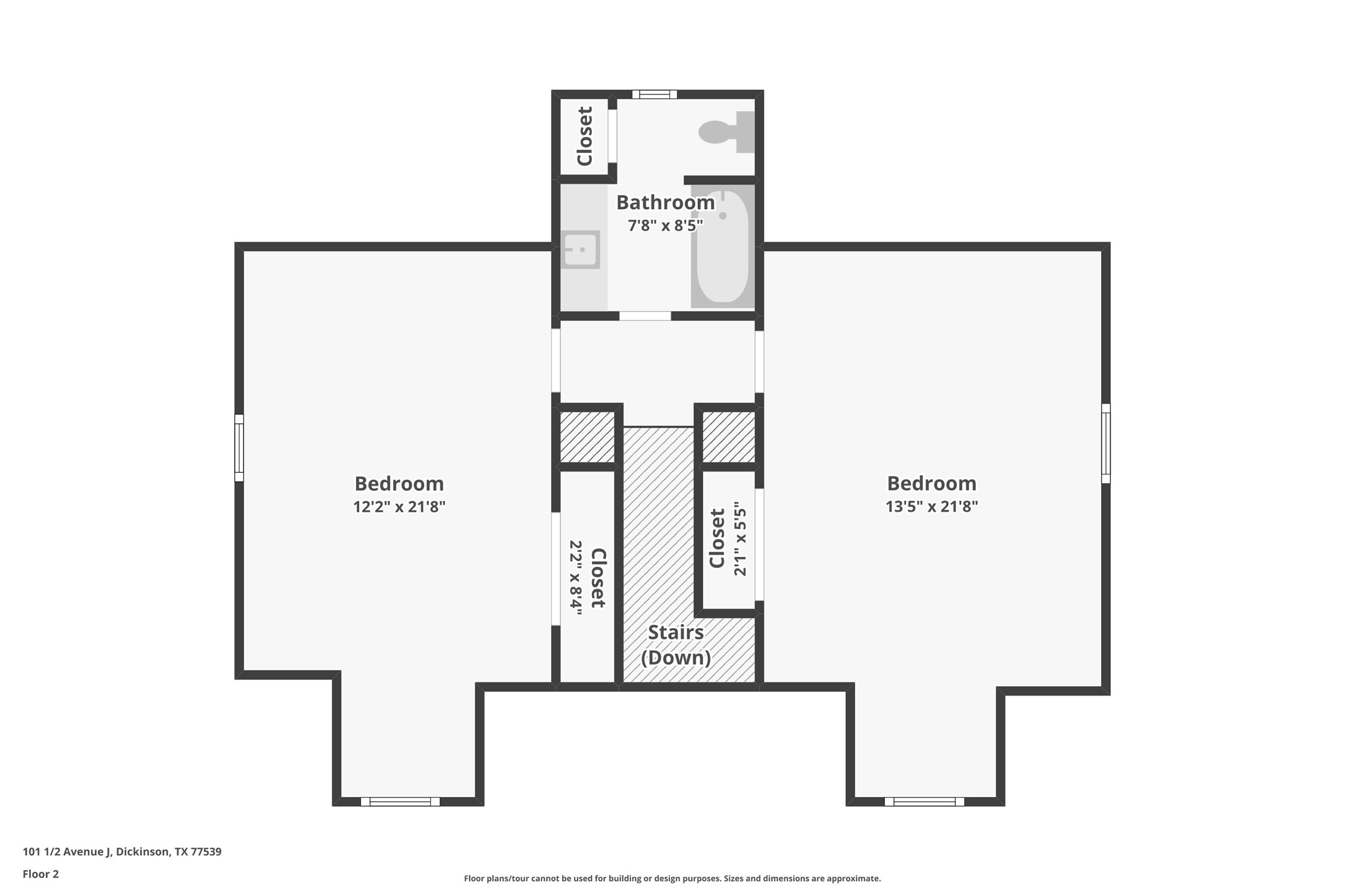 Floor plan of the 2nd floor.