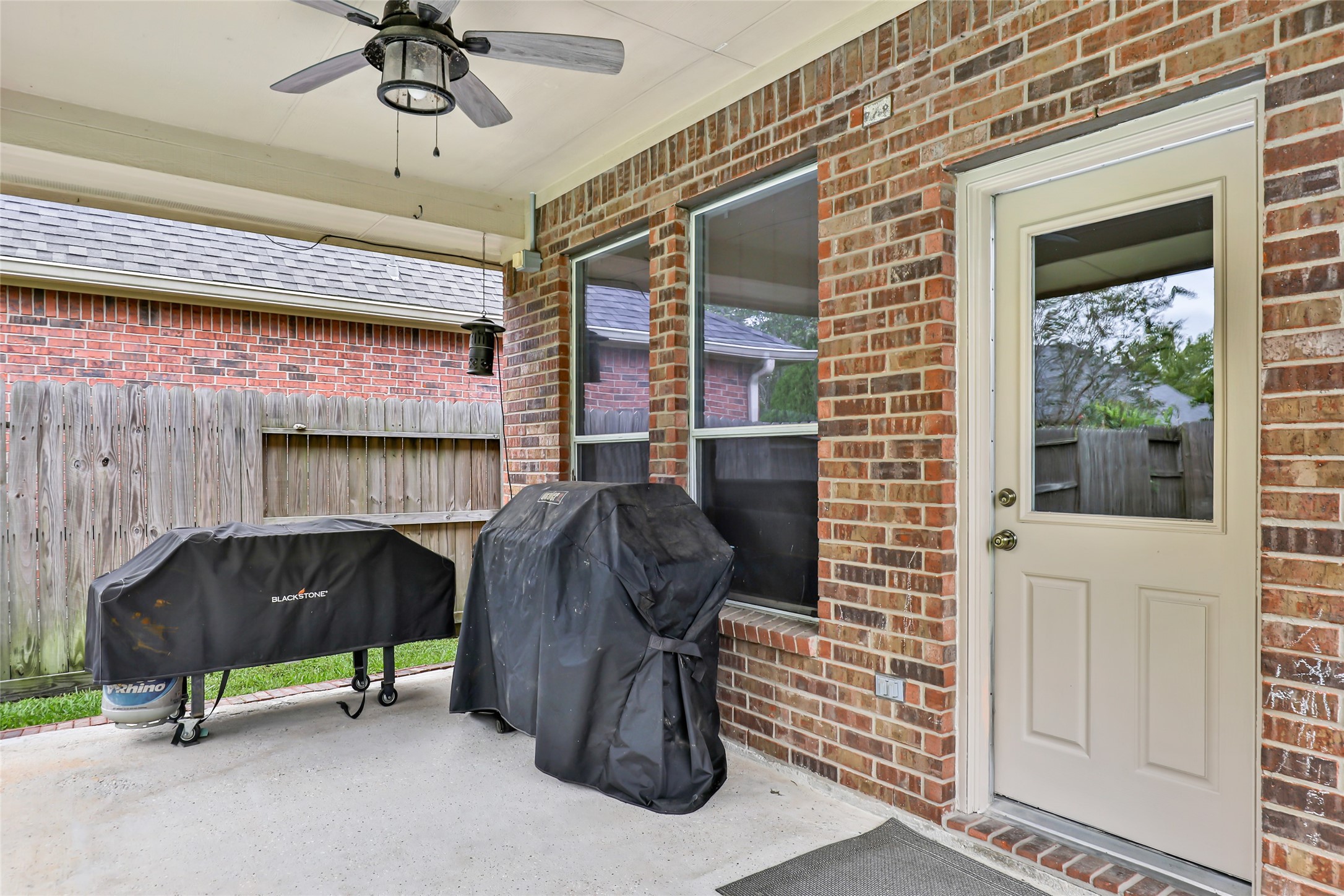 Covered back patio