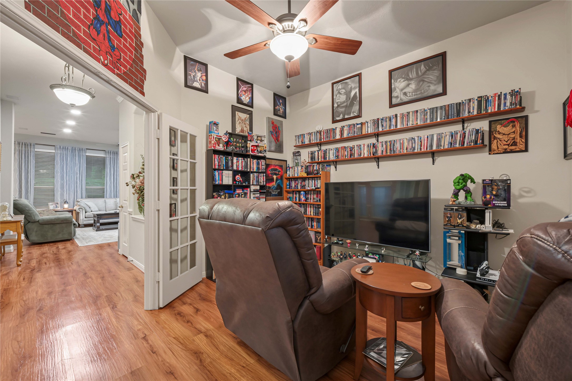 This space could be an office, flex, or 4th bedroom - set behind French doors.