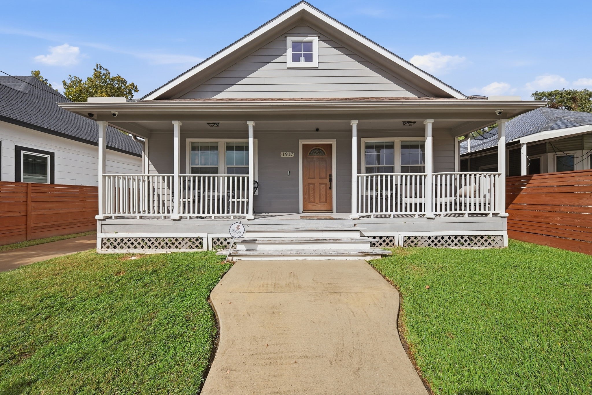 Charming front porch, the perfect spot for morning coffee.