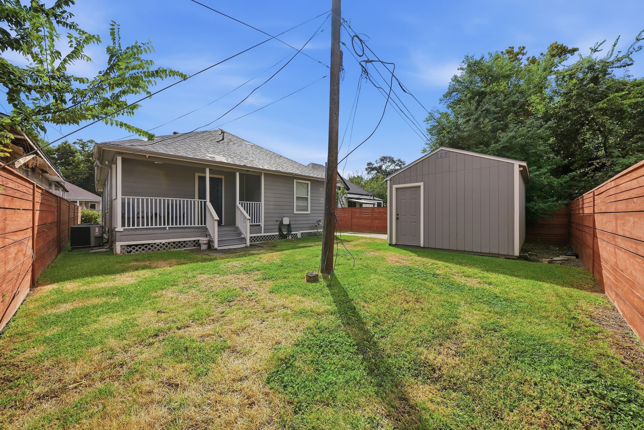 Spacious backyard perfect for pets.