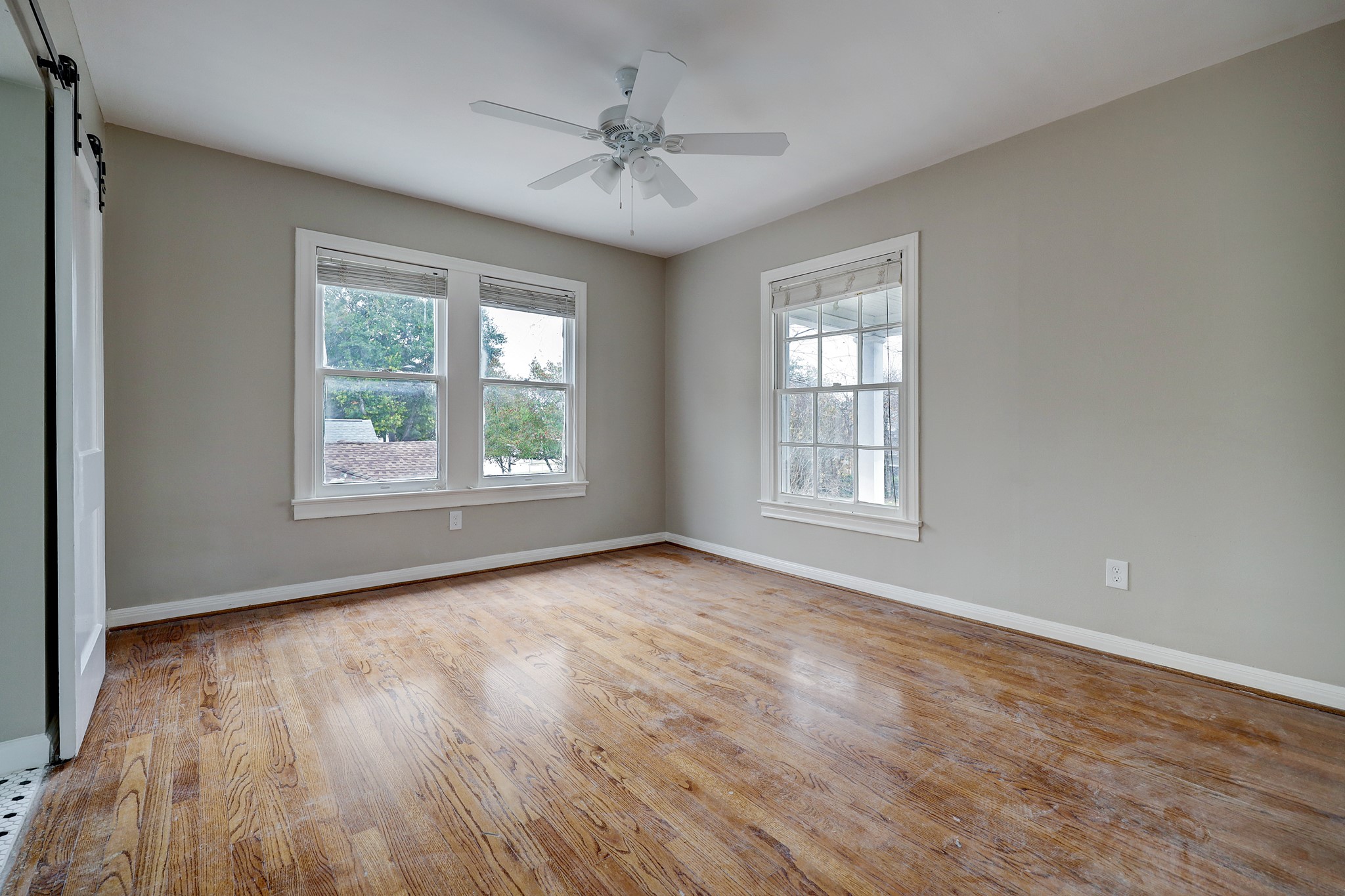 Primary suite is light and bright