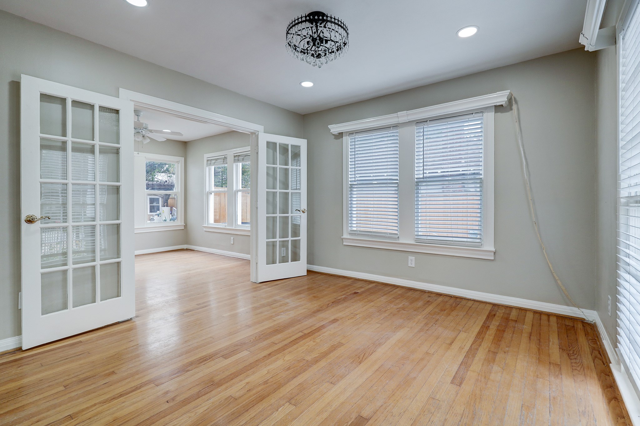 Dining area can accommodate any size dining table you want