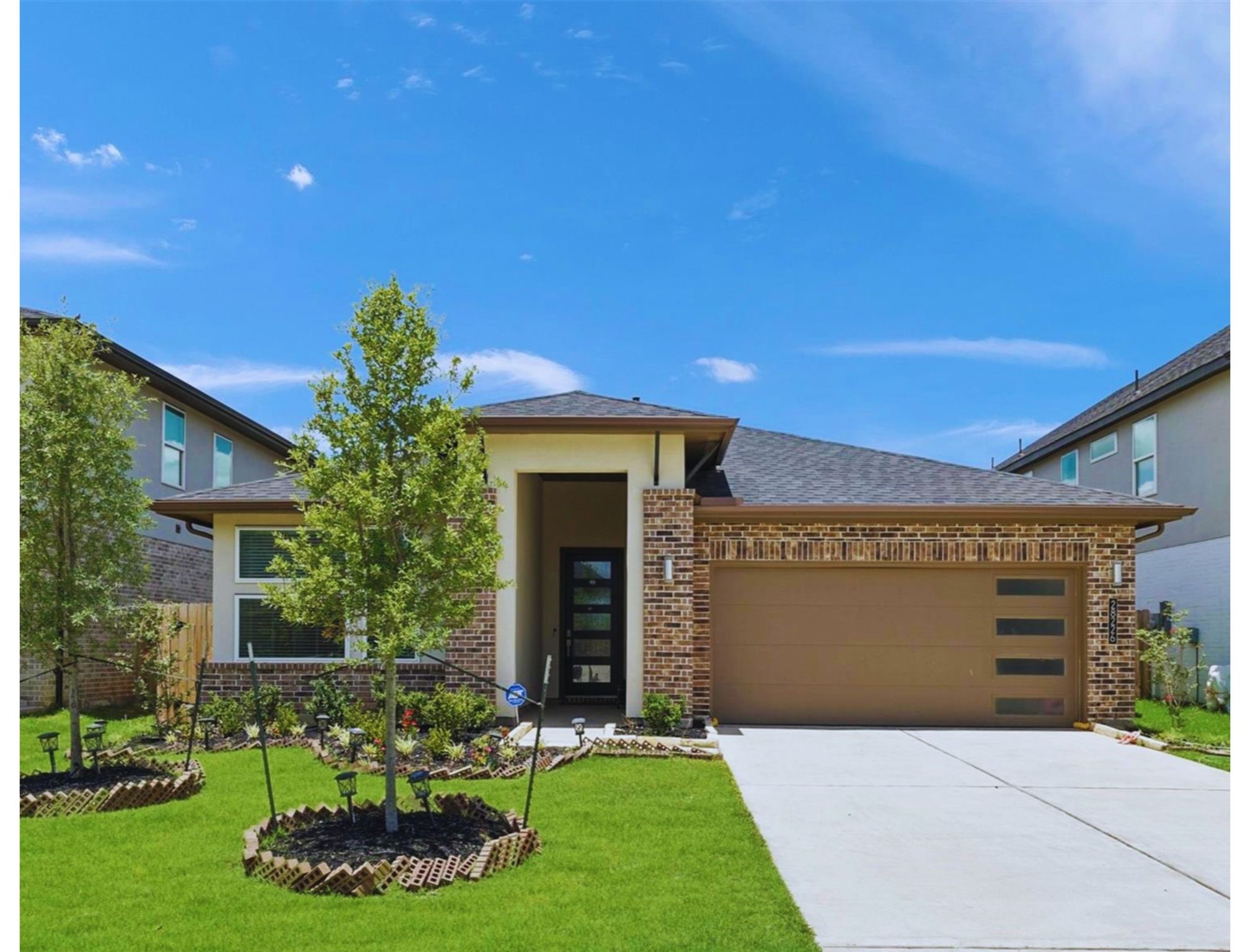 Welcome to 28226 Hazel Trail, a single-story home in the Tamarron community offering 4 bedrooms and 2 bathrooms. Step inside to an open layout where the kitchen, dining area, and living room flow together, connected by wood-look tile flooring, recessed lighting, and natural light throughout.