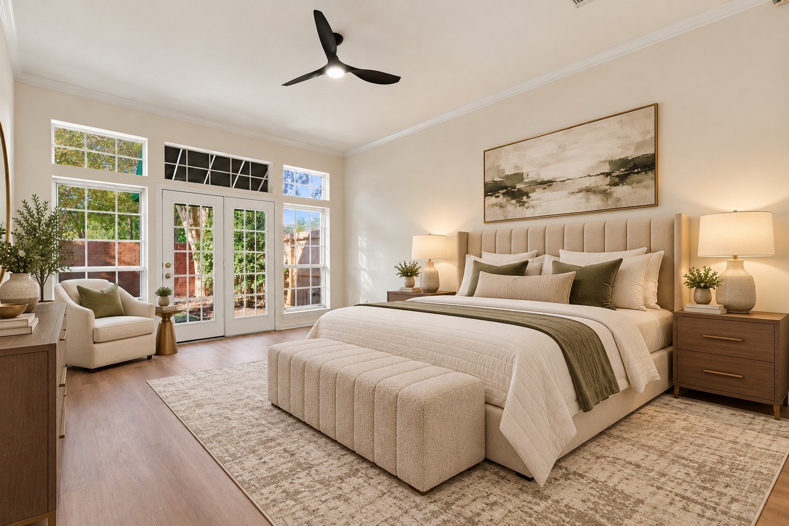 Primary Bedroom virtually staged