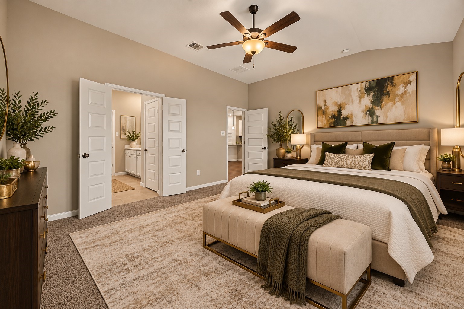 AI Generated - Virtually staged primary bedroom