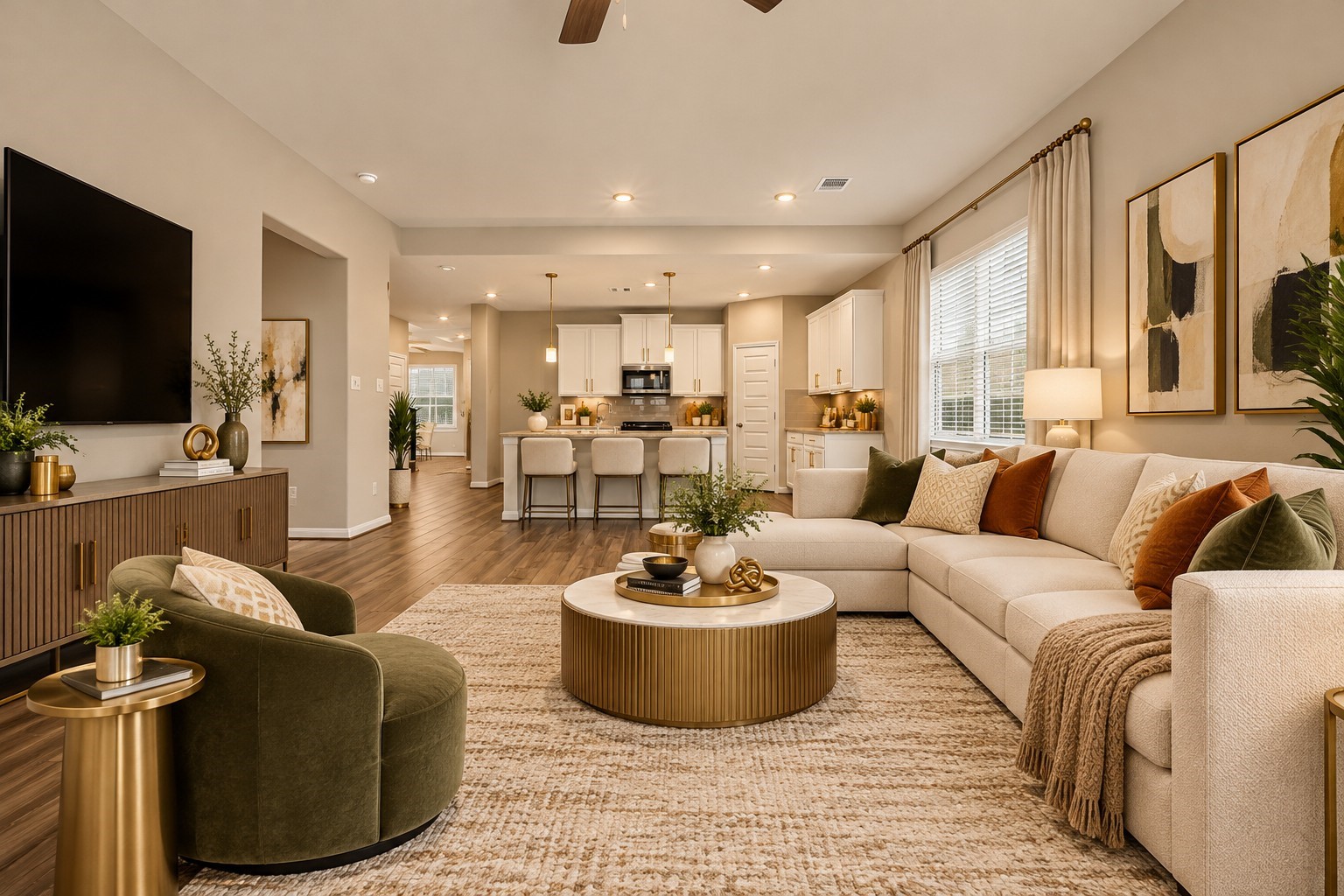 AI Generated - Virtually staged living area