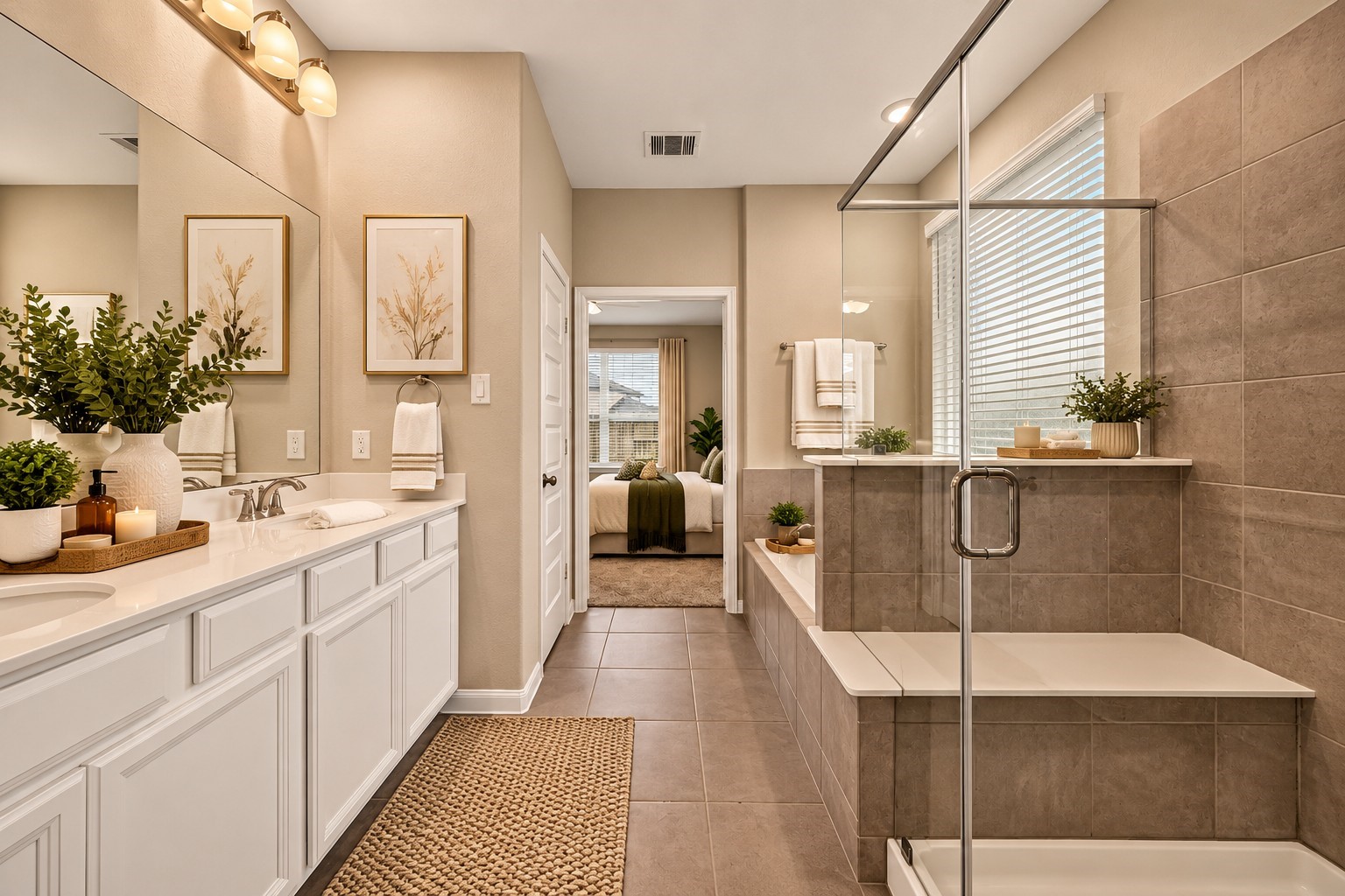 AI Generated - Virtually staged primary bathroom