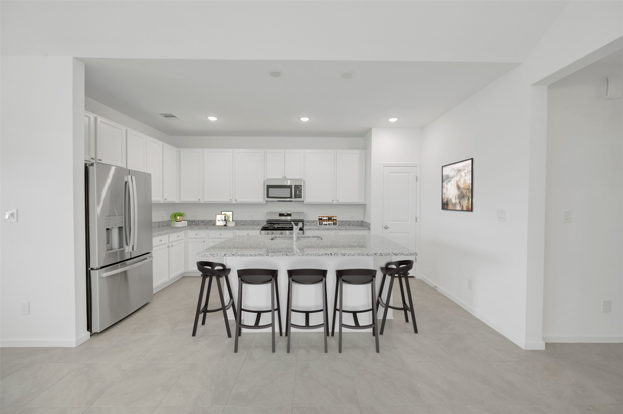 Gourmet island kitchen