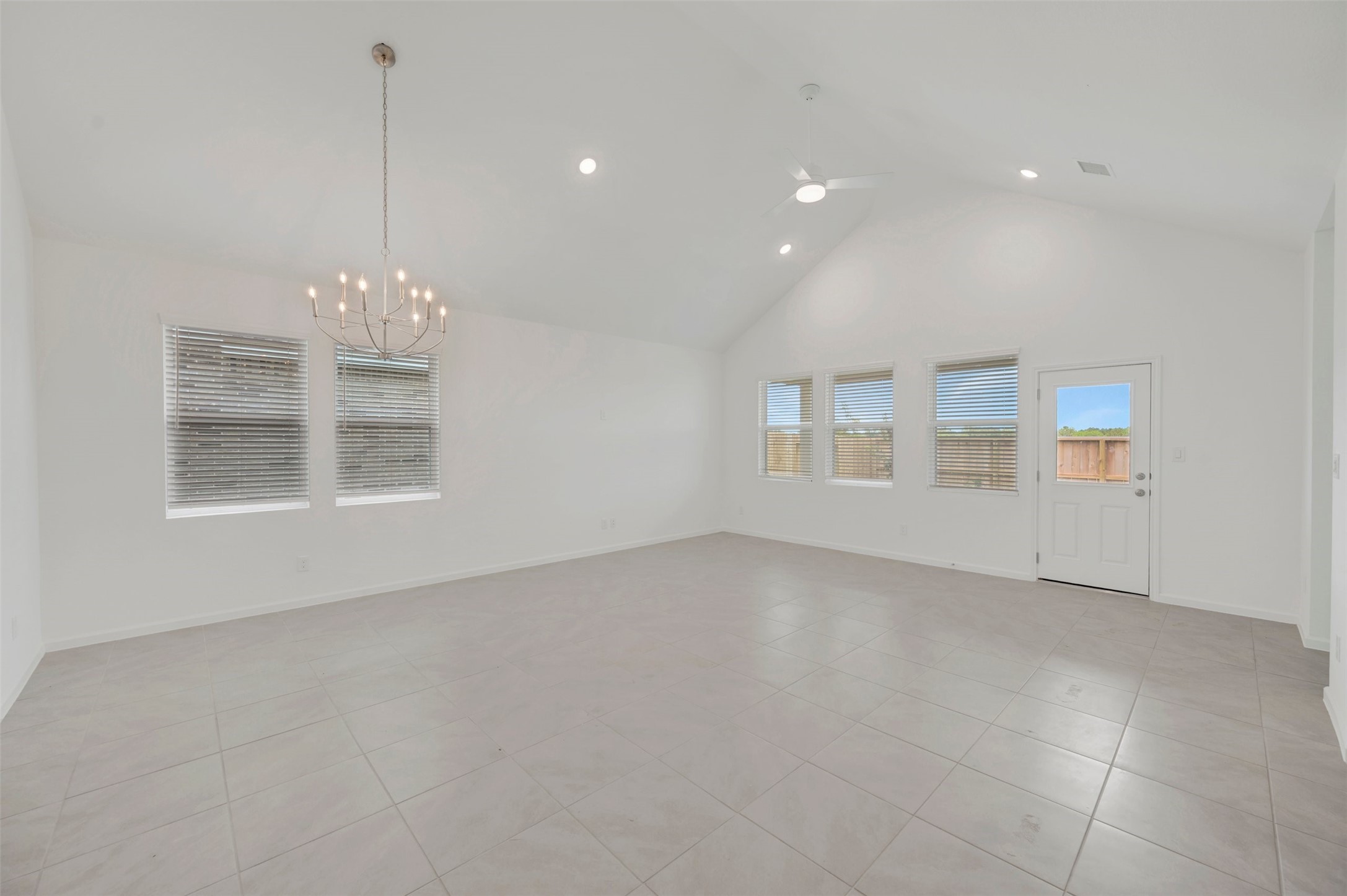 Impressive great room and dining area