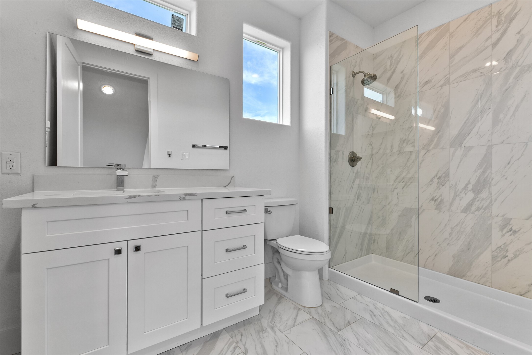 There is a second full bathroom located on the first floor.