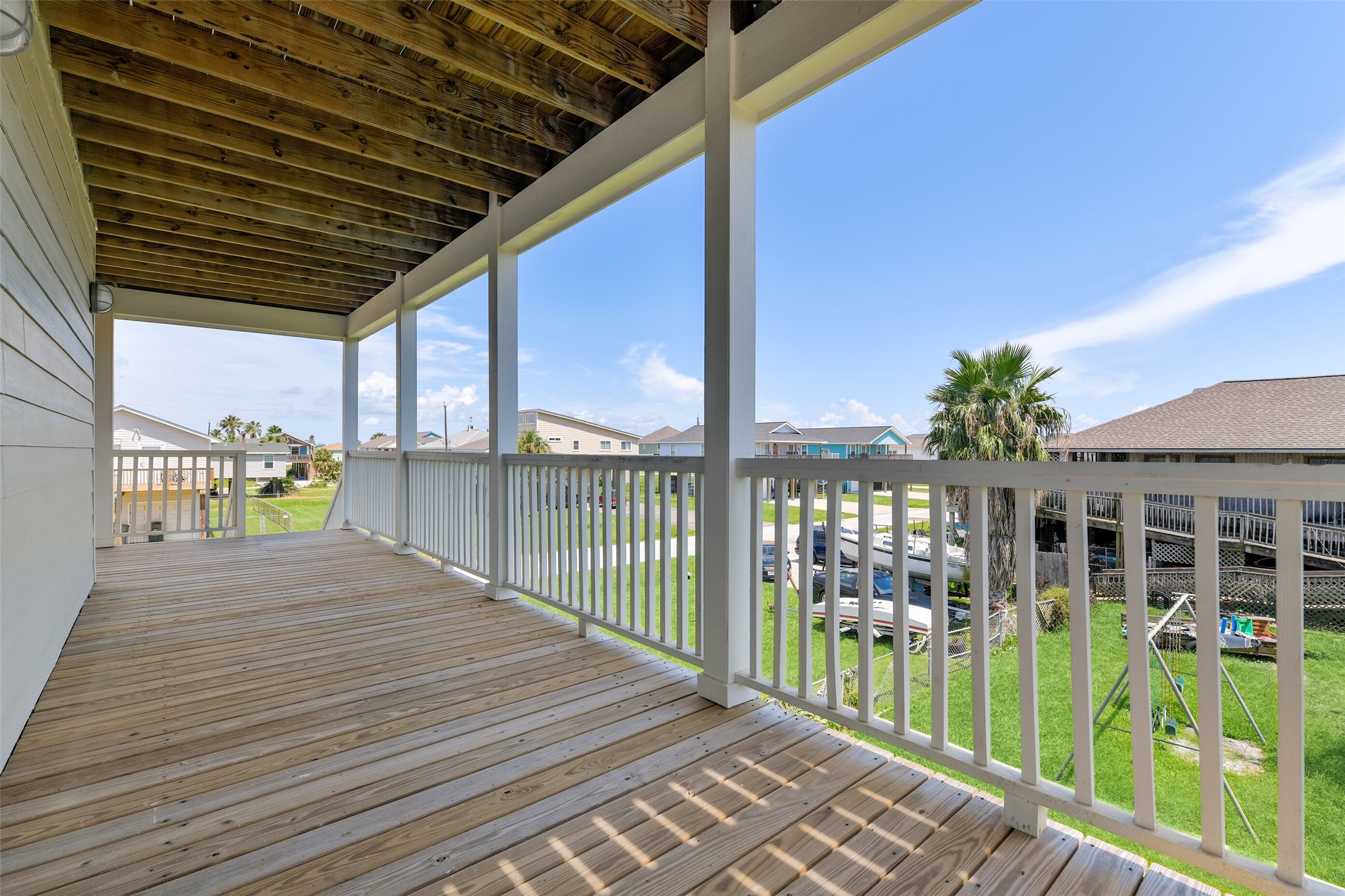 The South facing deck is perfect for the morning sunrise.