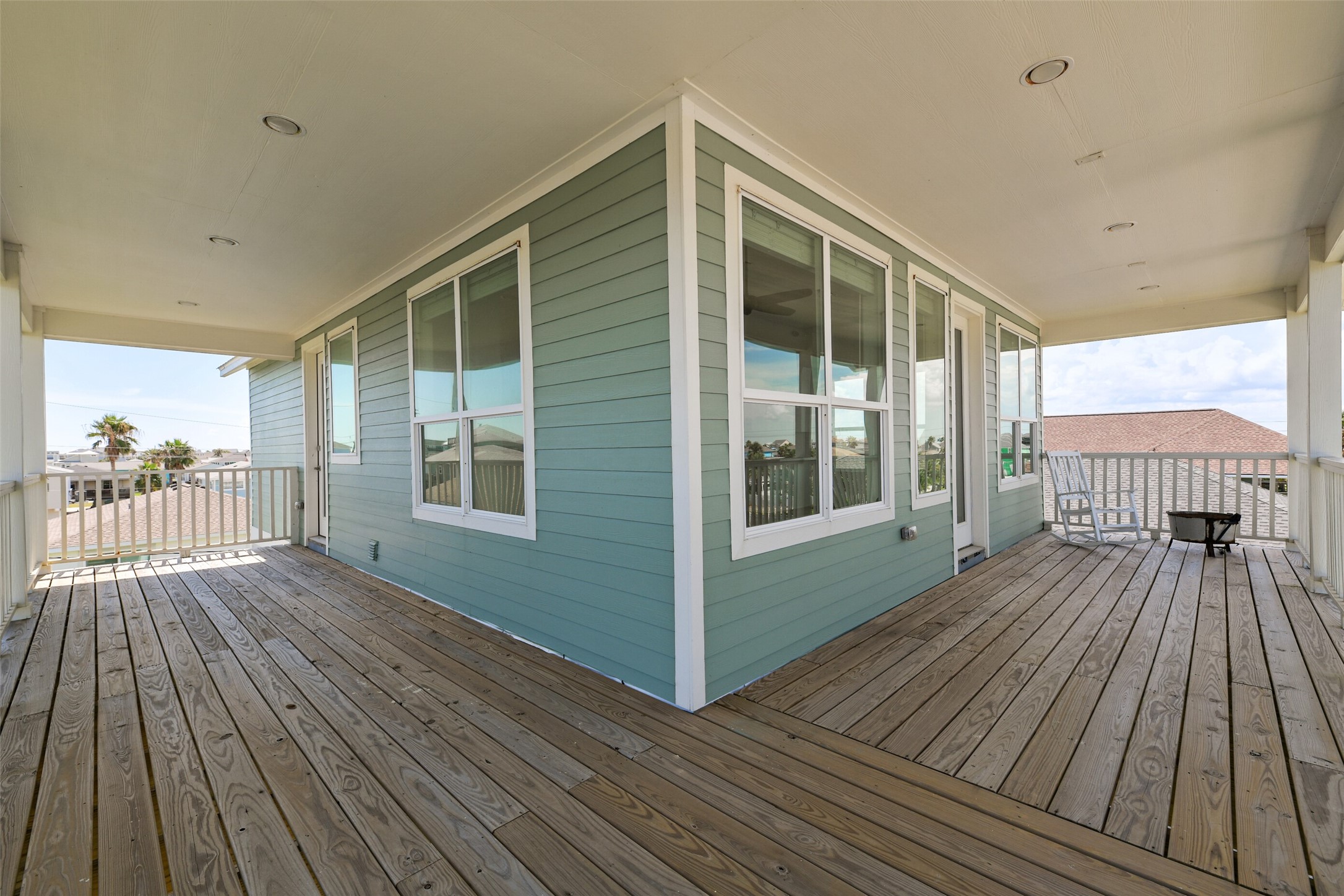 The second level has both South and East facing decks from the living room, and 4th bedroom.