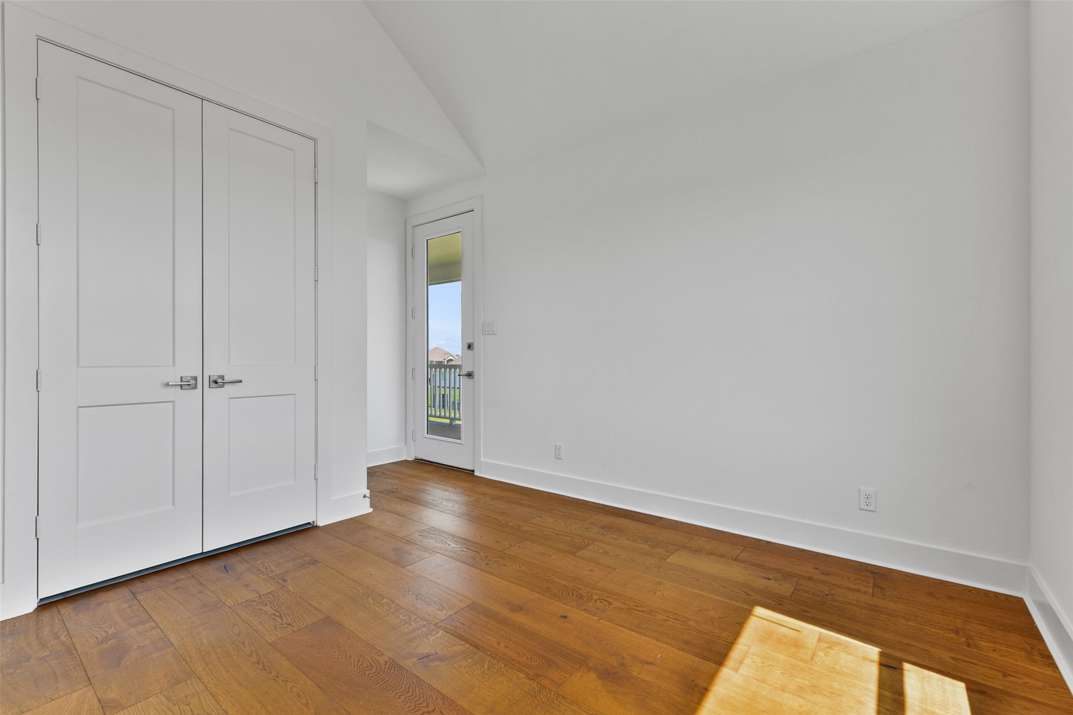 You have direct access to the south facing deck from your bedroom.