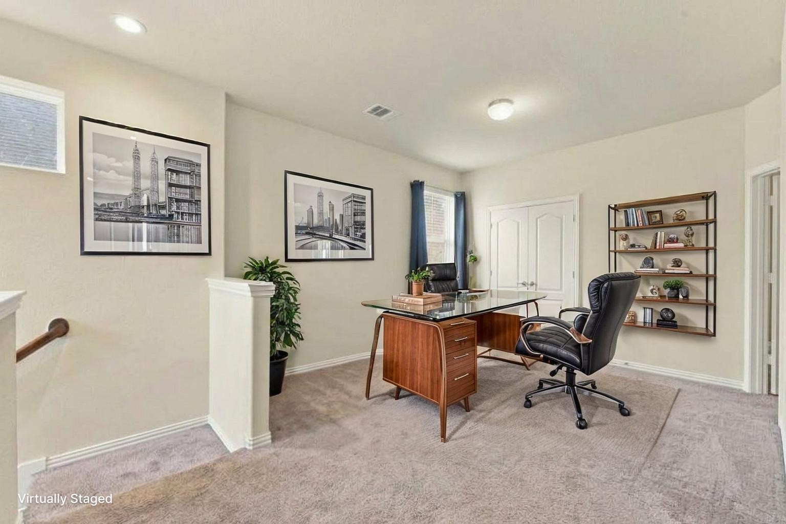 Flex space,home office, game room work out room or play room.
