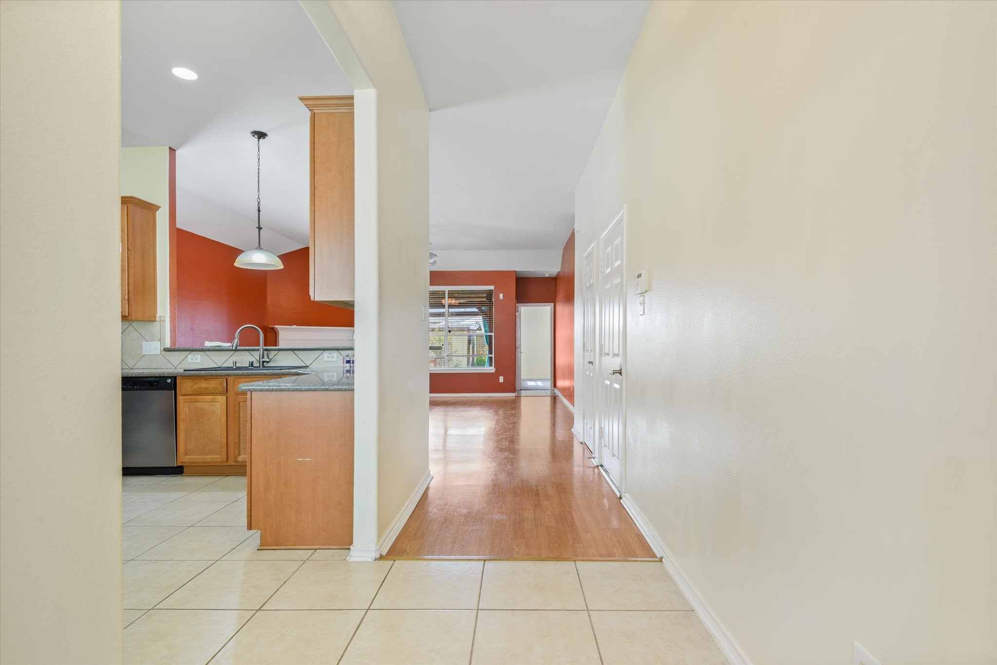 Entry looking into kitchen