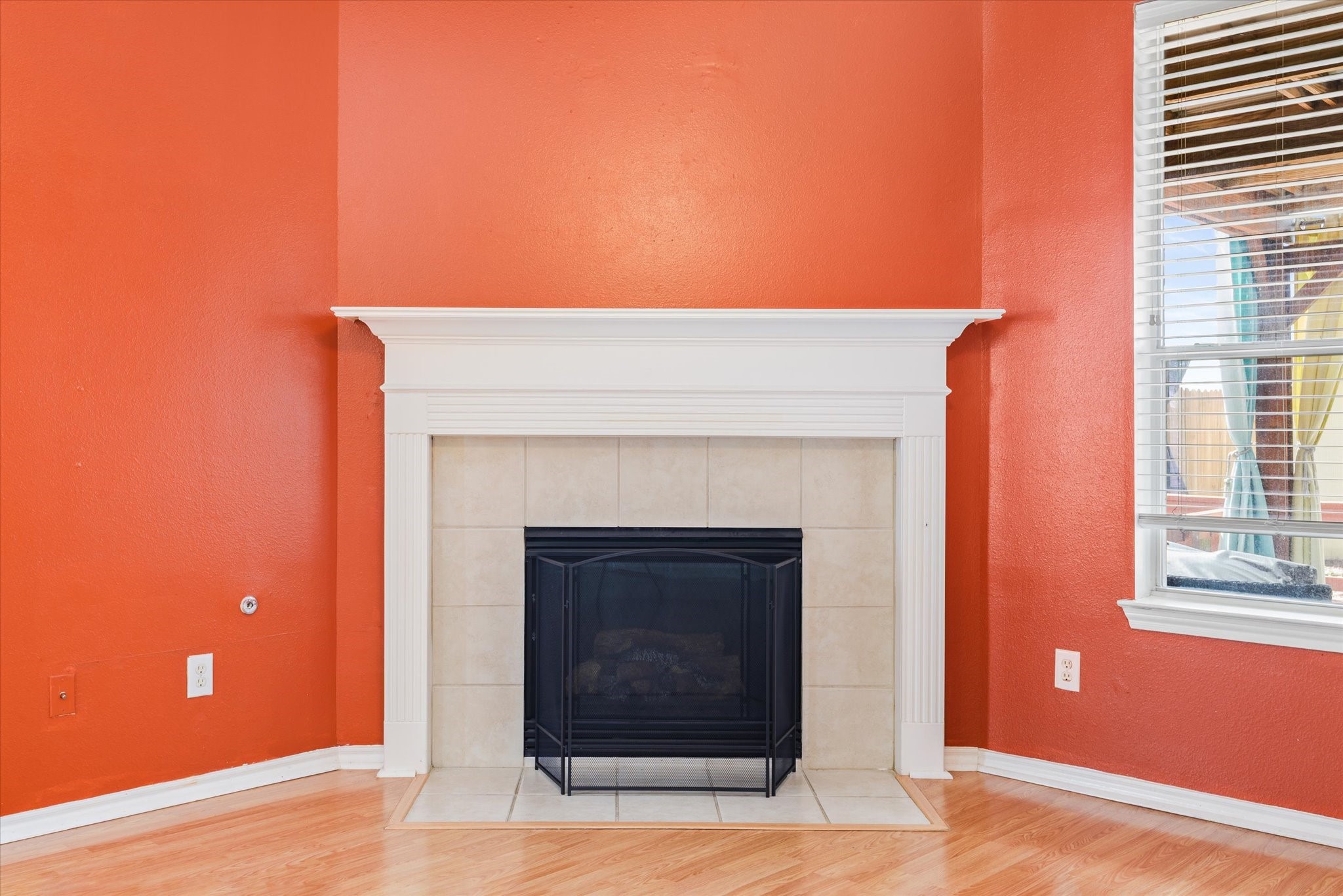 Close up fireplace
