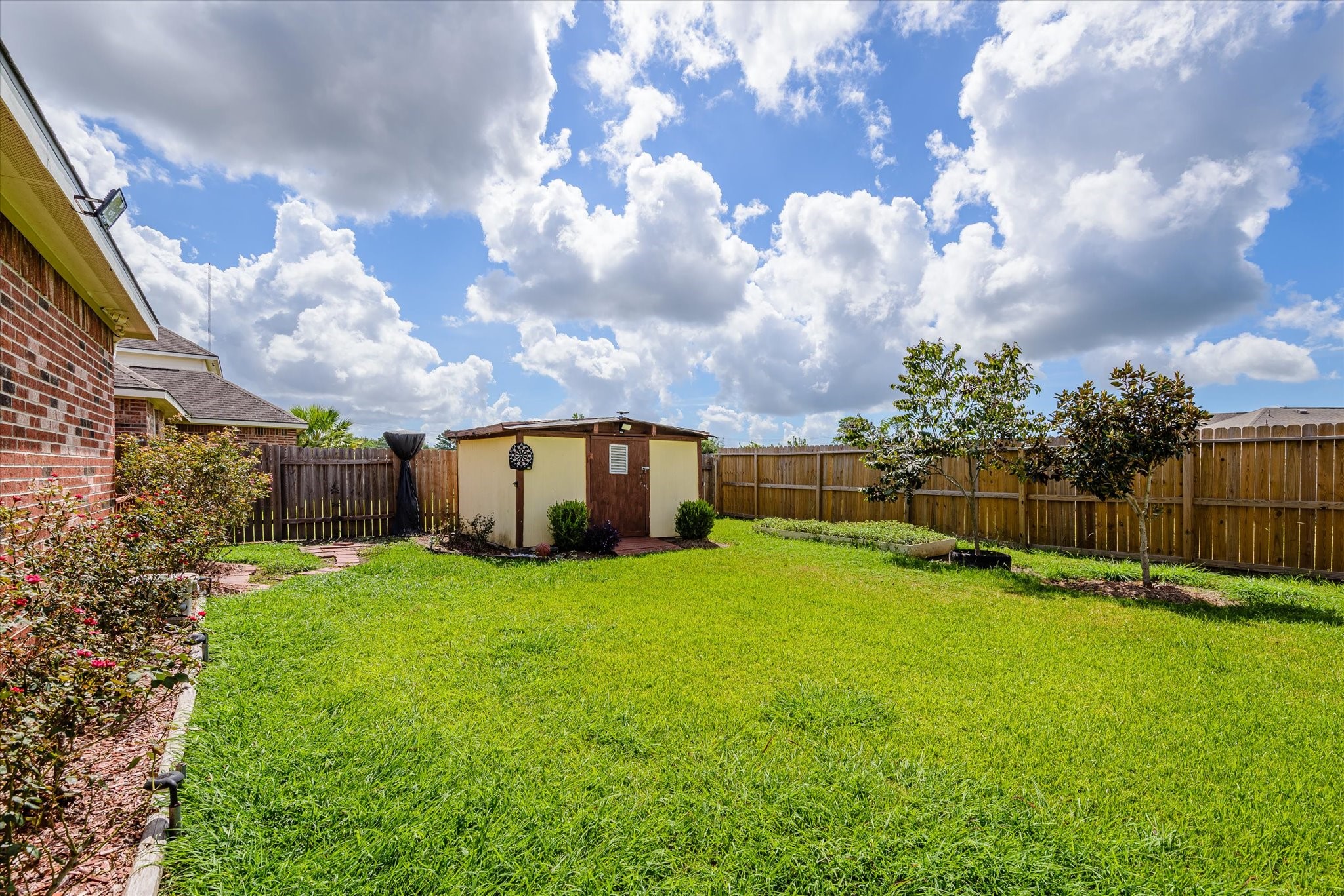 Large back yard