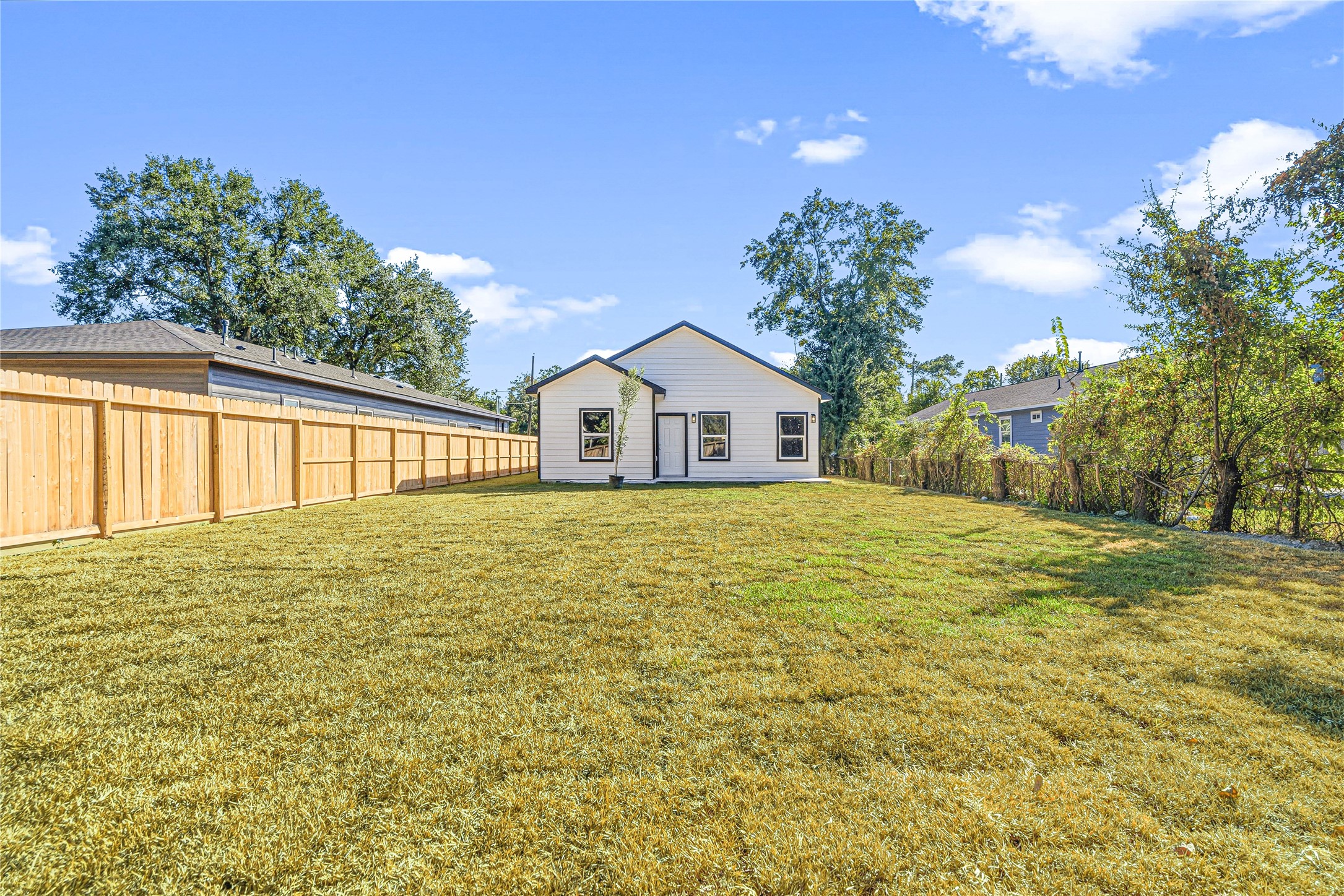Huge back lawn