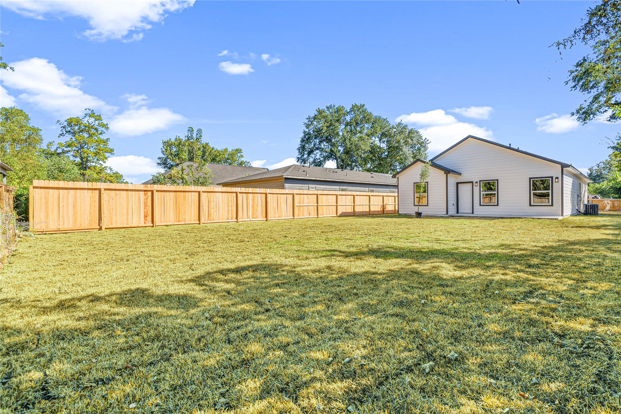 Huge back lawn