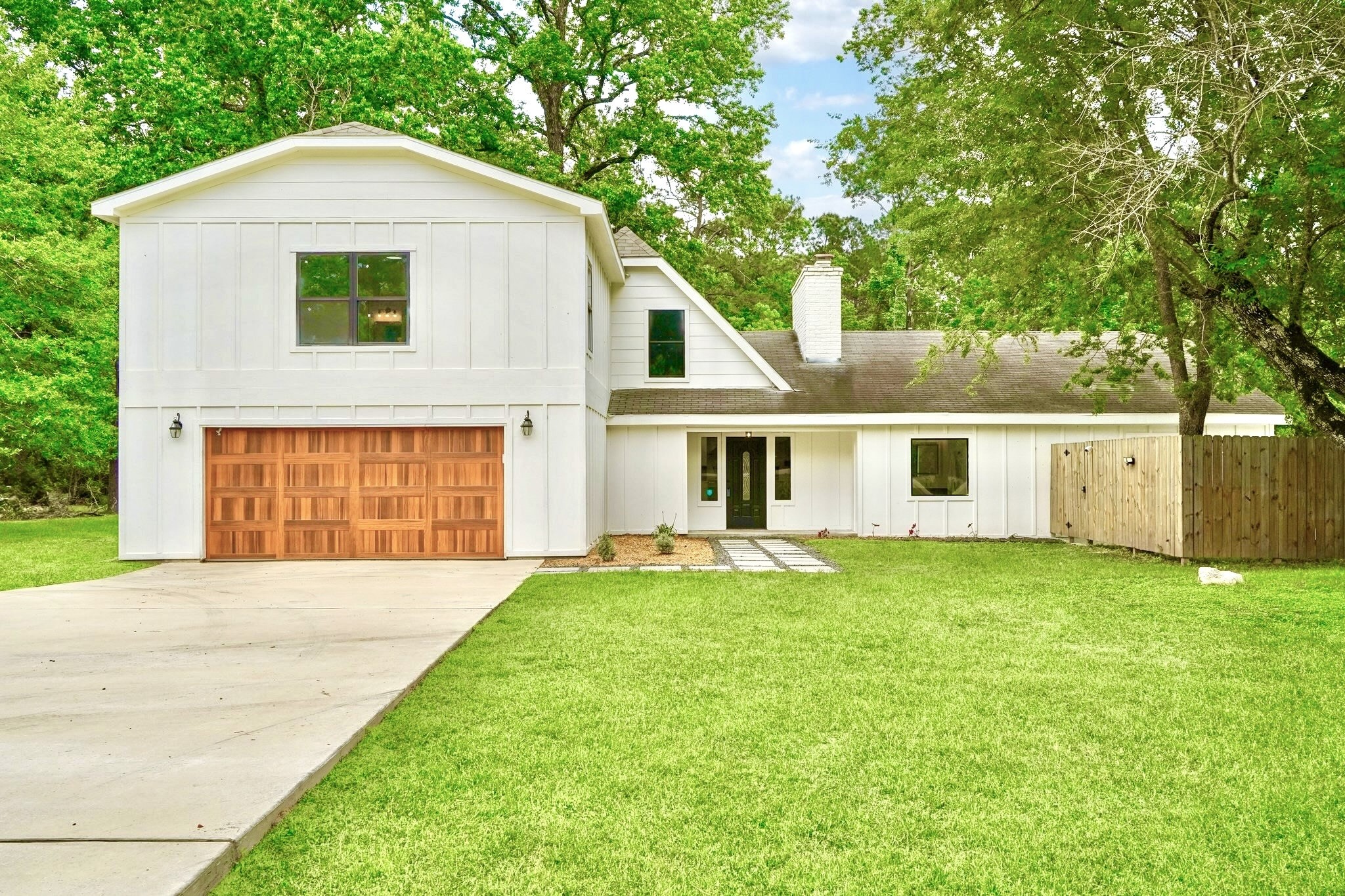 Front of Home w/ Double-Driveway & Oversized Garage
