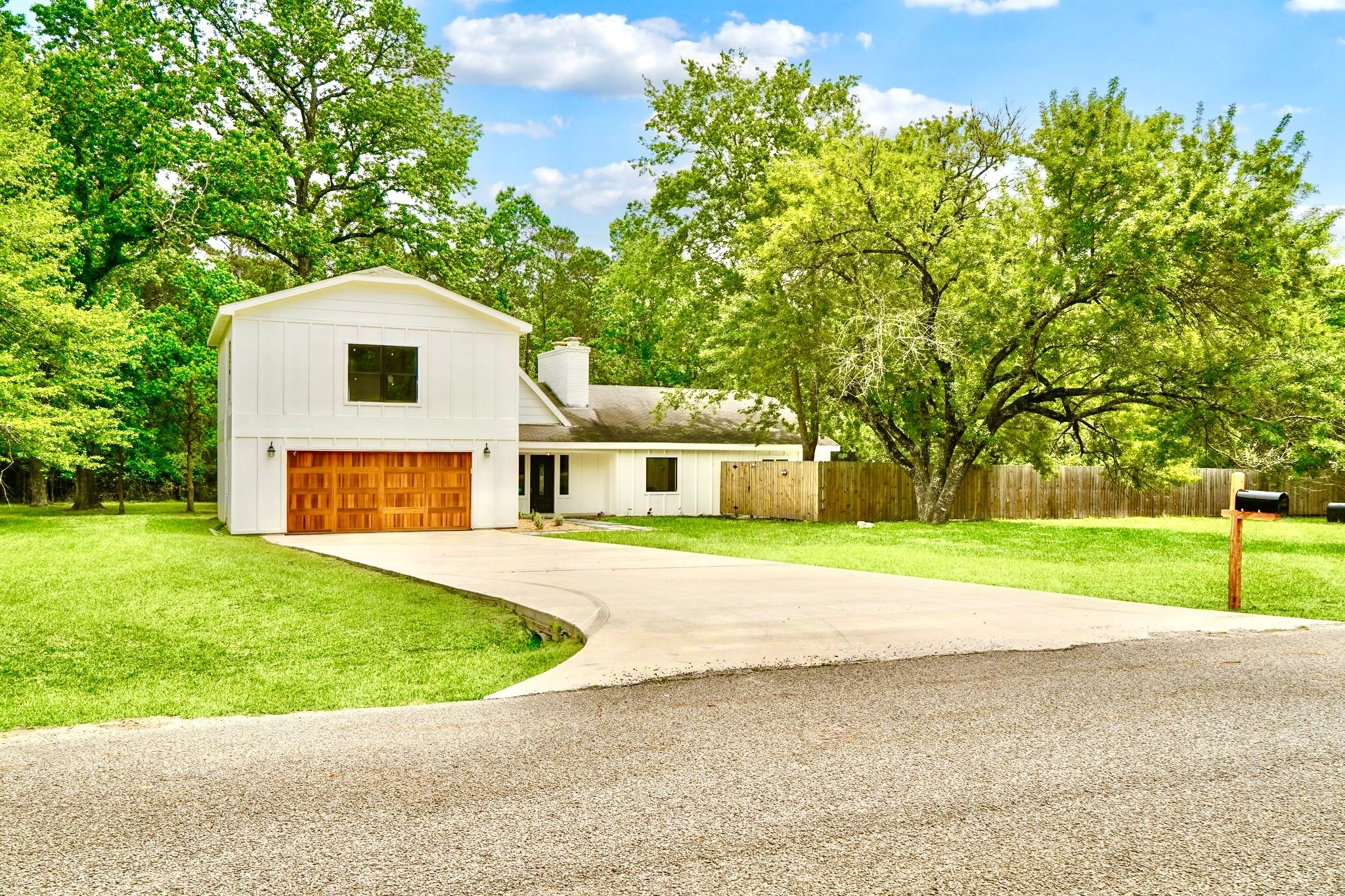 Front of Home w/ Double-Driveway & Oversized Garage