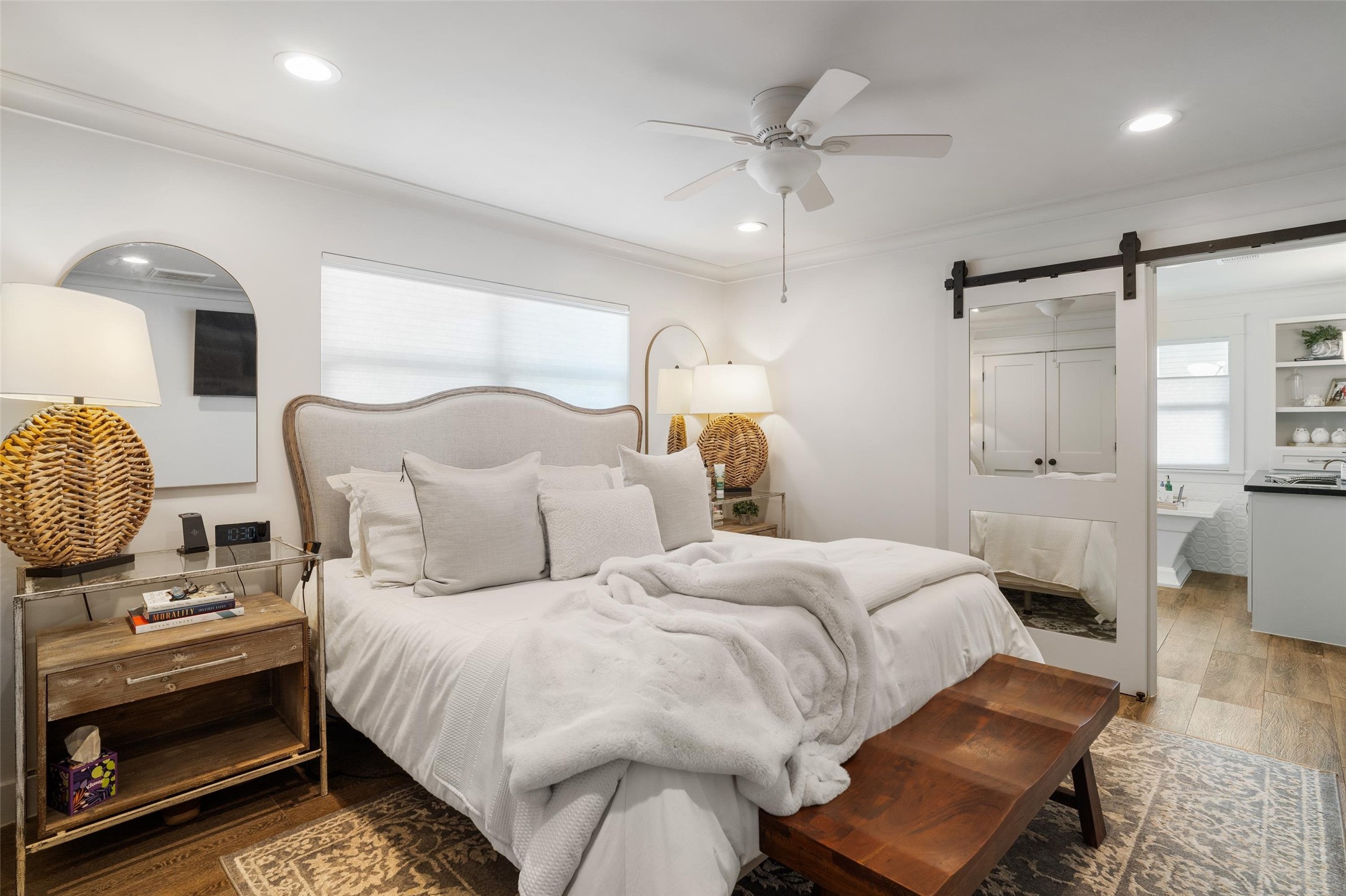 Gorgeous primary bedroom featuring a spacious layout, soothing design, and serene ambiance  thoughtfully crafted for maximum comfort and relaxation after a long day