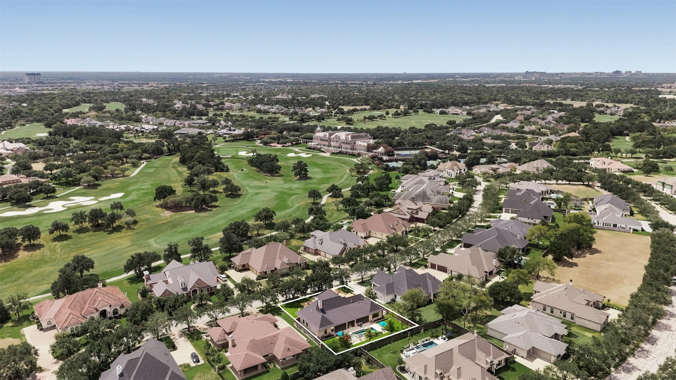 Aerial view showcasing the Miramont community and golf course.