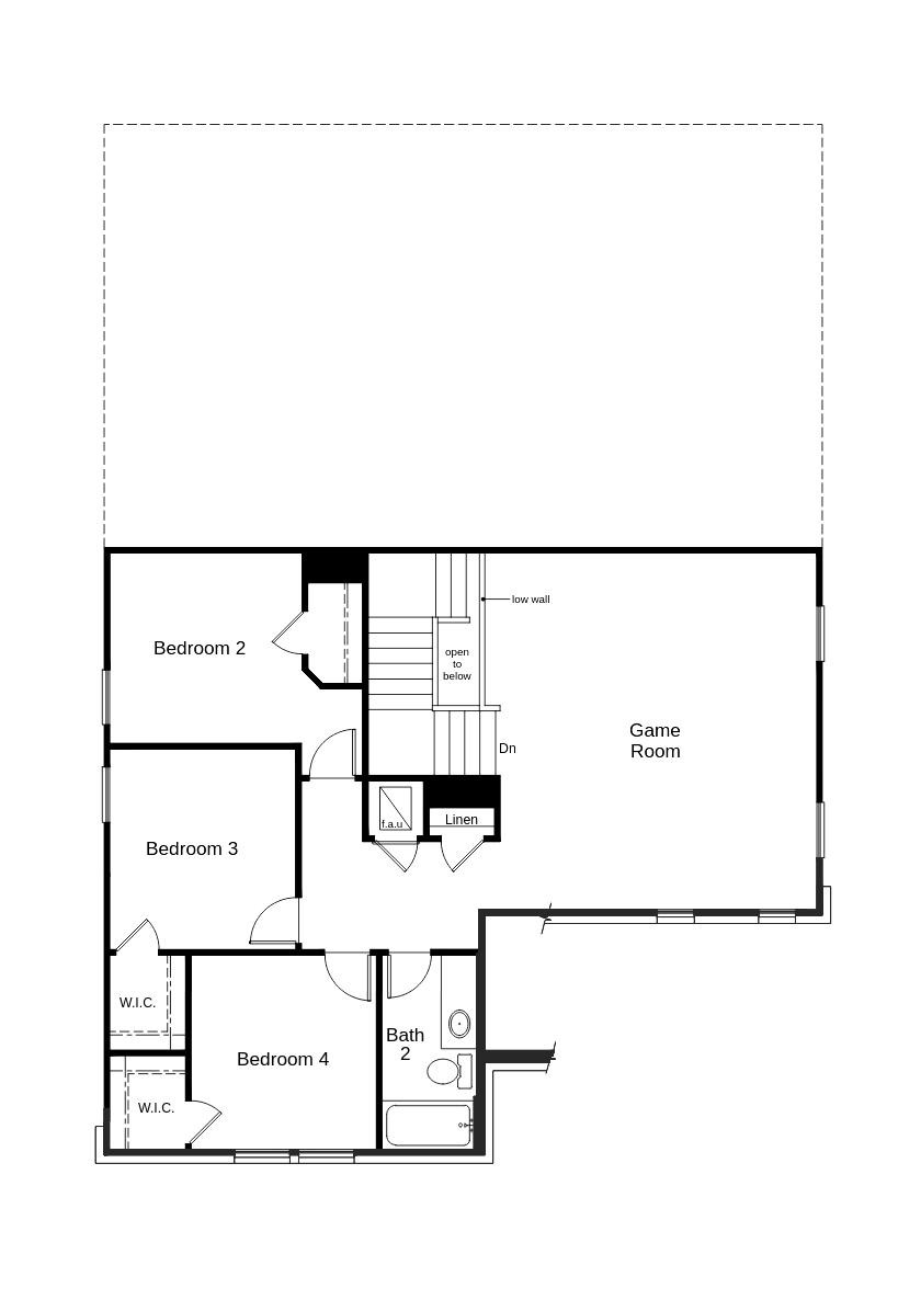 This floor plan features 4 bedrooms, 2 full baths, 1 half bath, and over 2,500 square feet of living space. This floor plan features 4 bedrooms, 2 full baths, 1 half bath, and over 2,500 square feet of living space.