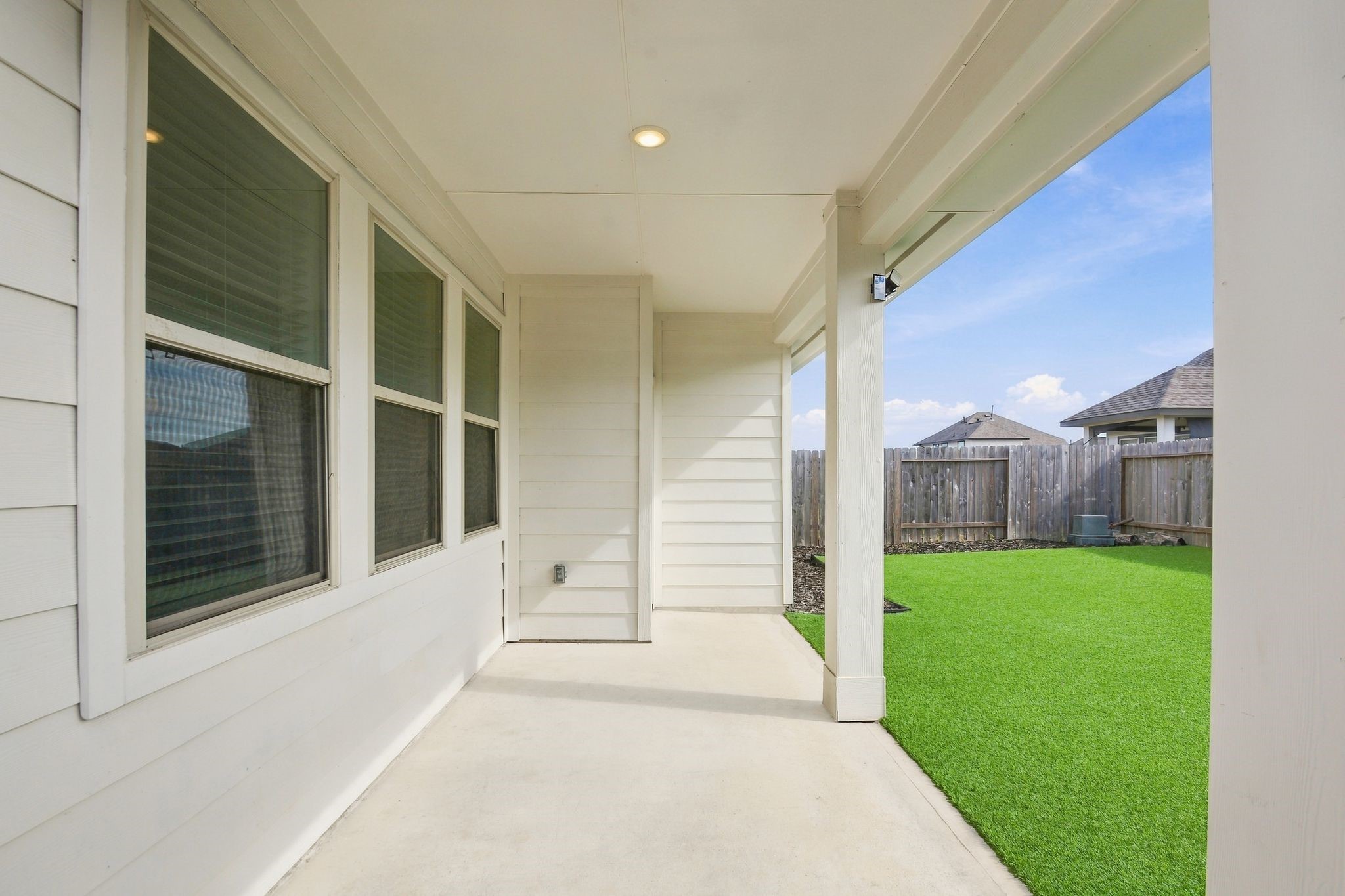 Covered back patio
