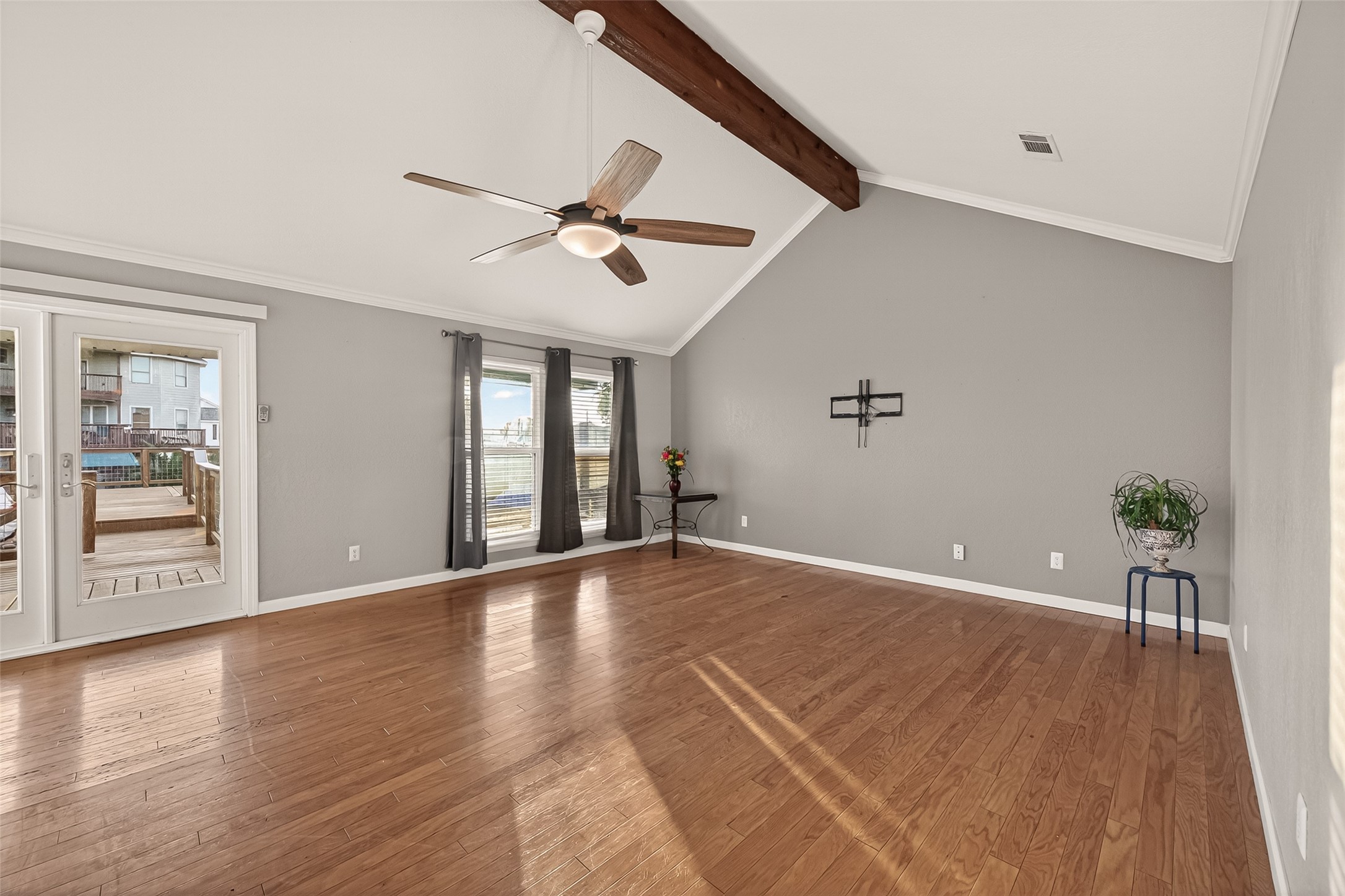Expansive Family room with tons of natural light.