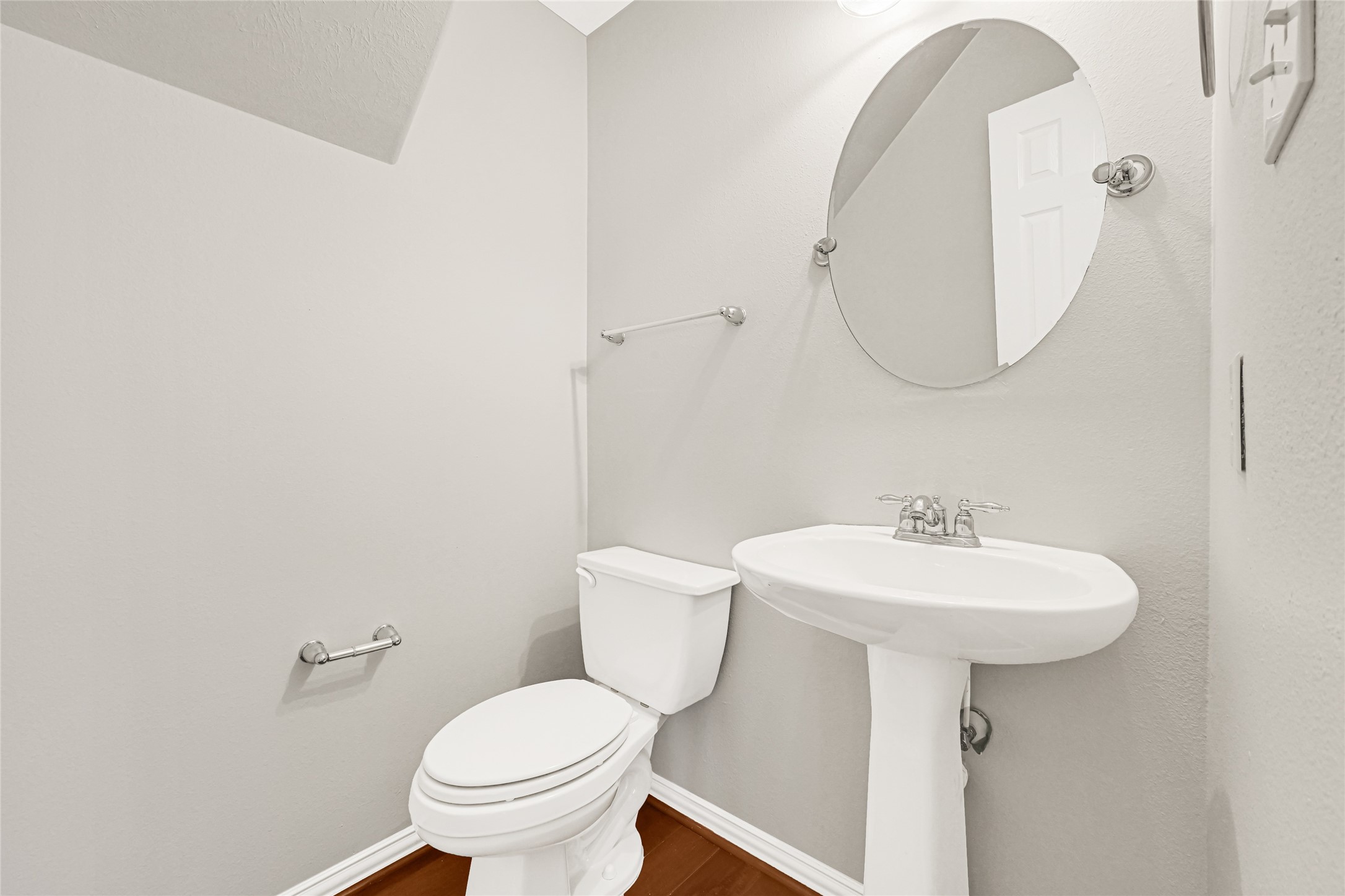 Half bath conveniently located on the first floor.