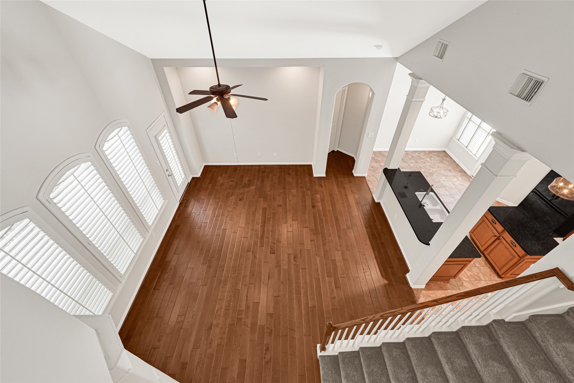 Upper-level views showcasing the open floor plan.