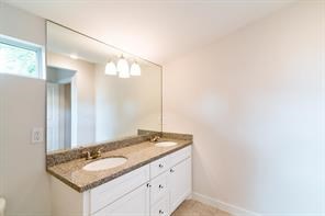 Double sinks with granite counters!